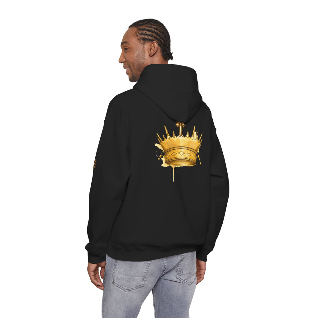 Gold Crown Hoodie — Regal Graphic Pullover for King/Queen Vibe