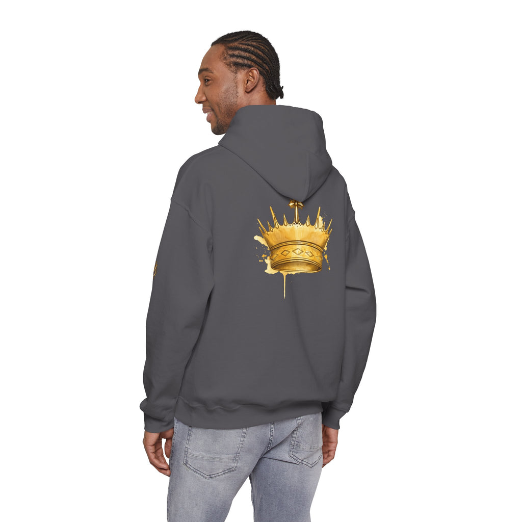 Gold Crown Hoodie — Regal Graphic Pullover for King/Queen Vibe