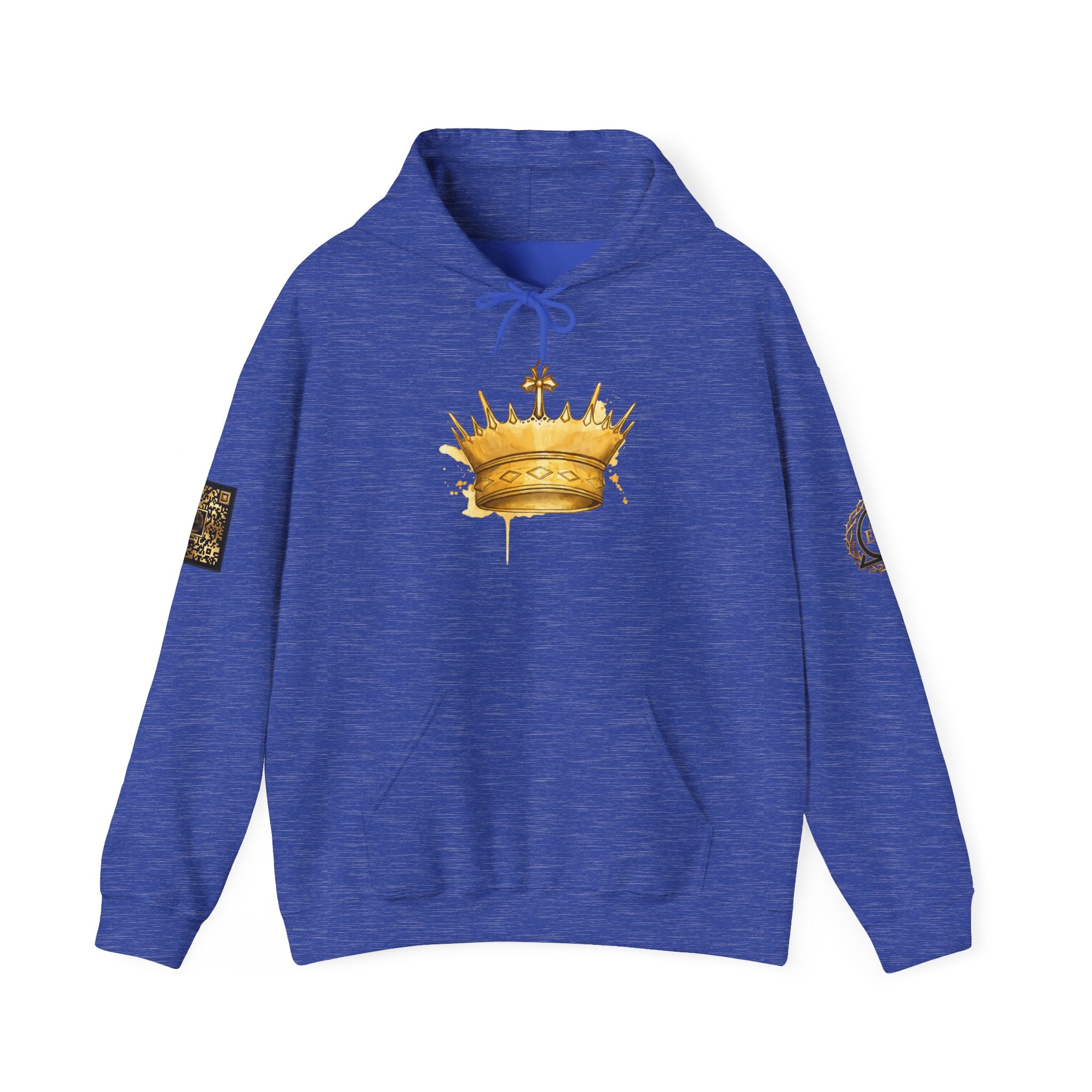 Gold Crown Hoodie — Regal Graphic Pullover for King/Queen Vibe