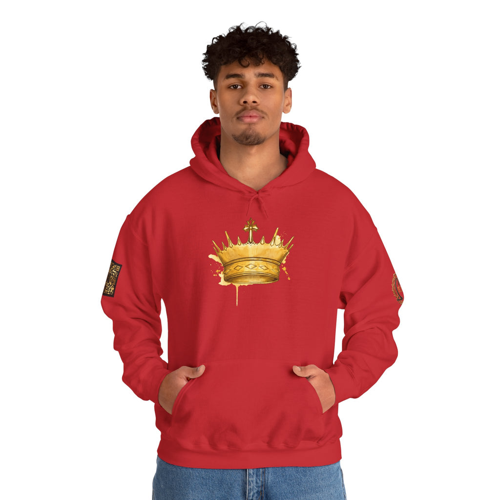 Gold Crown Hoodie — Regal Graphic Pullover for King/Queen Vibe