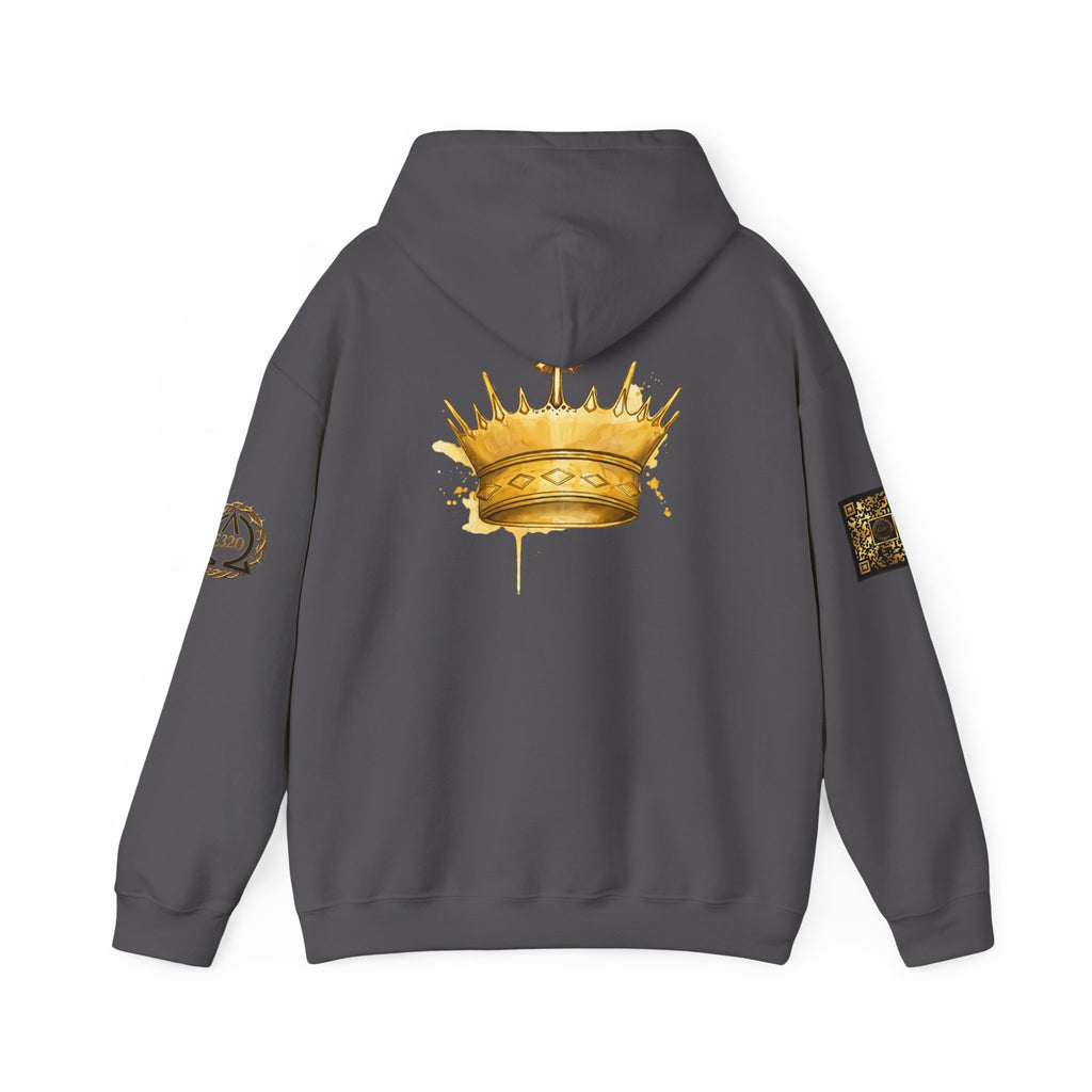 Gold Crown Hoodie — Regal Graphic Pullover for King/Queen Vibe