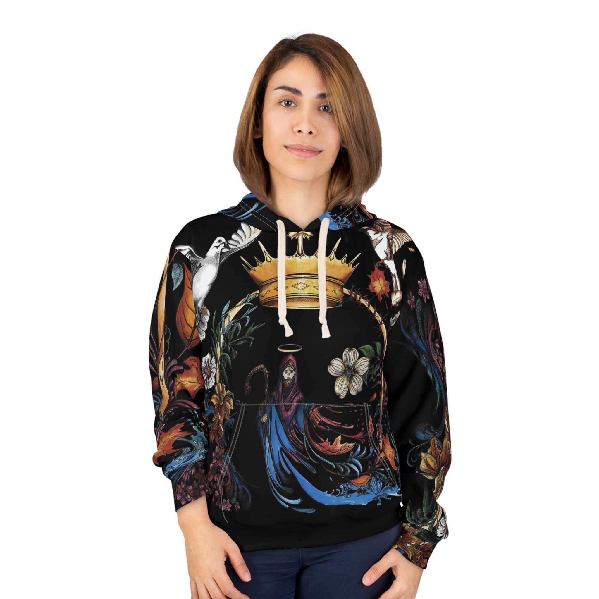 (The Crowning Jewel) Unisex Pullover Hoodie (All Over Print) Wear Your King Christian Apparel