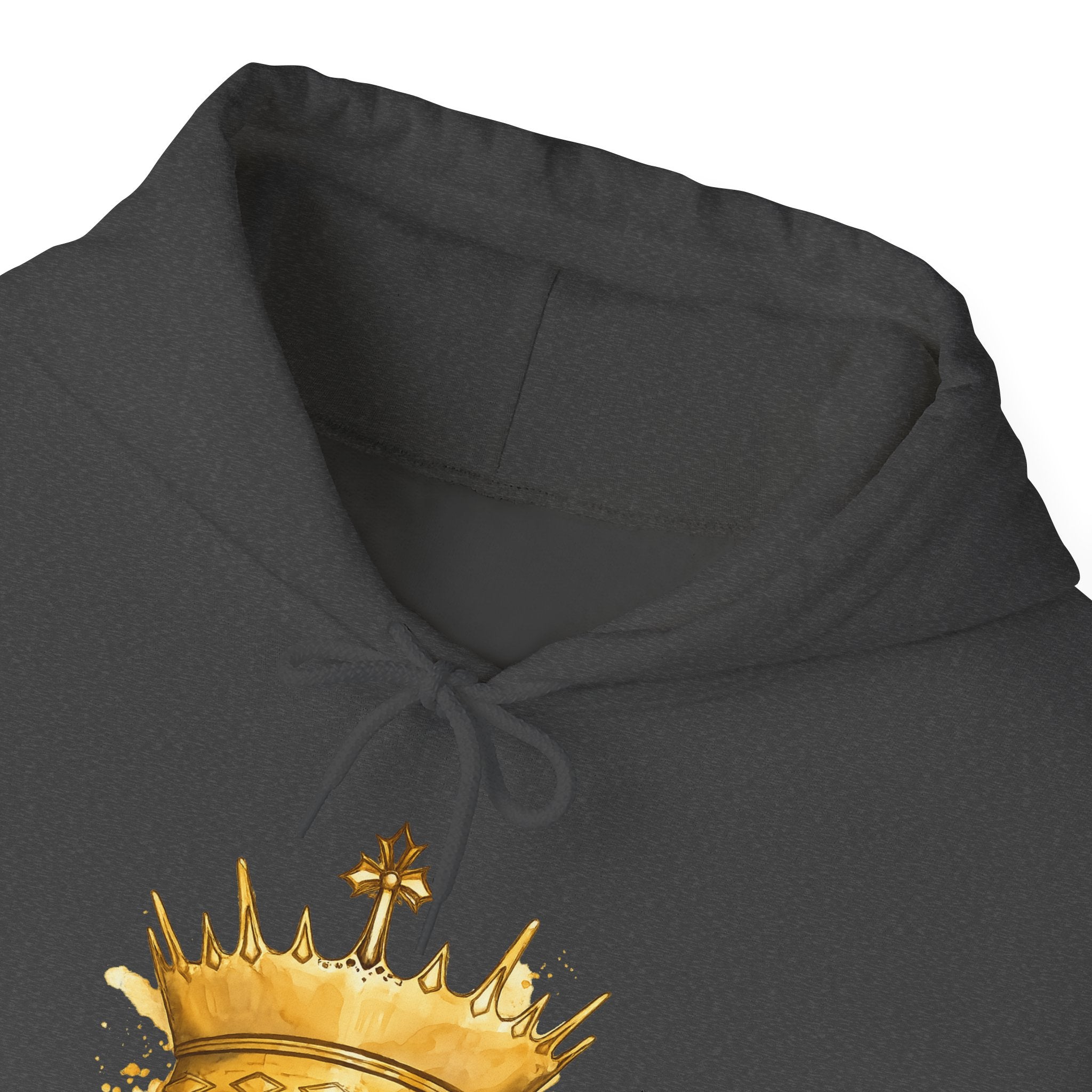 Gold Crown Hoodie — Regal Graphic Pullover for King/Queen Vibe