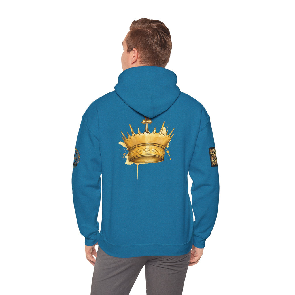 Gold Crown Hoodie — Regal Graphic Pullover for King/Queen Vibe