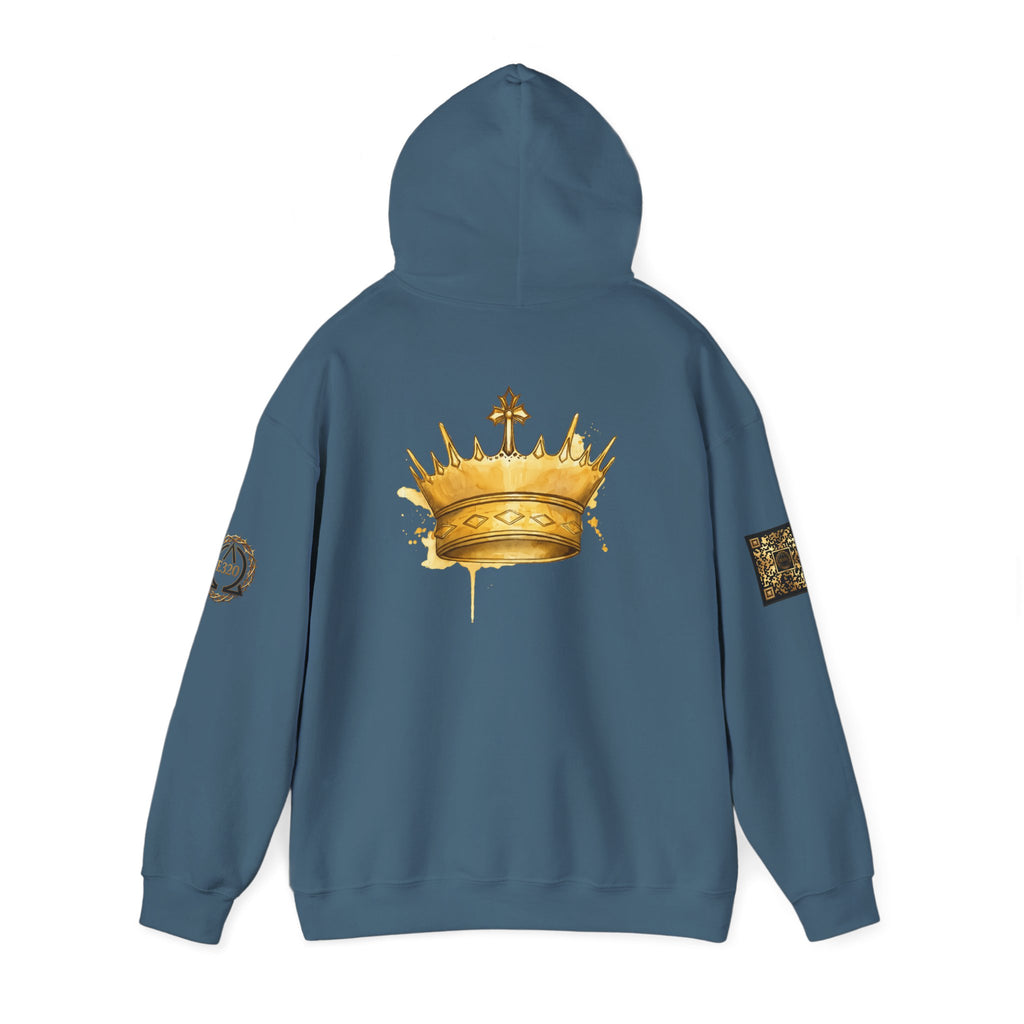 Gold Crown Hoodie — Regal Graphic Pullover for King/Queen Vibe