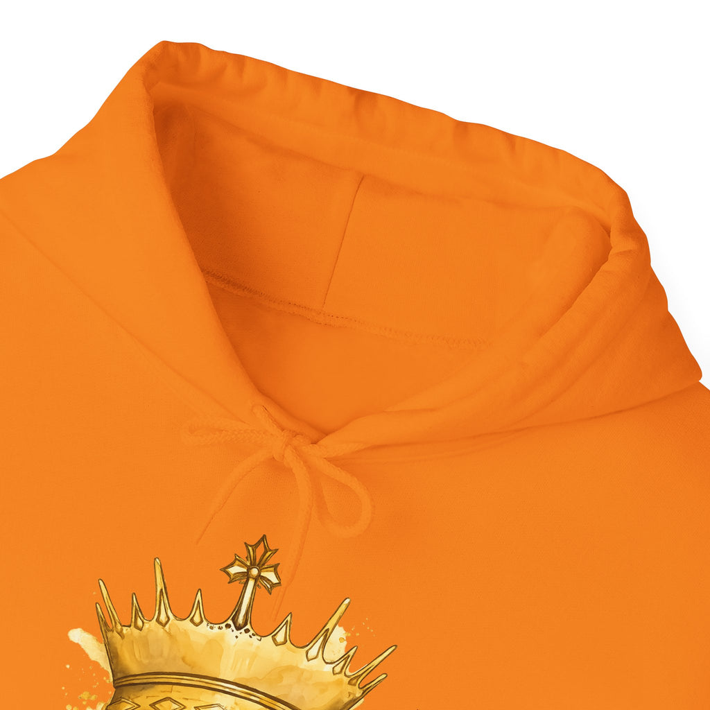 Gold Crown Hoodie — Regal Graphic Pullover for King/Queen Vibe