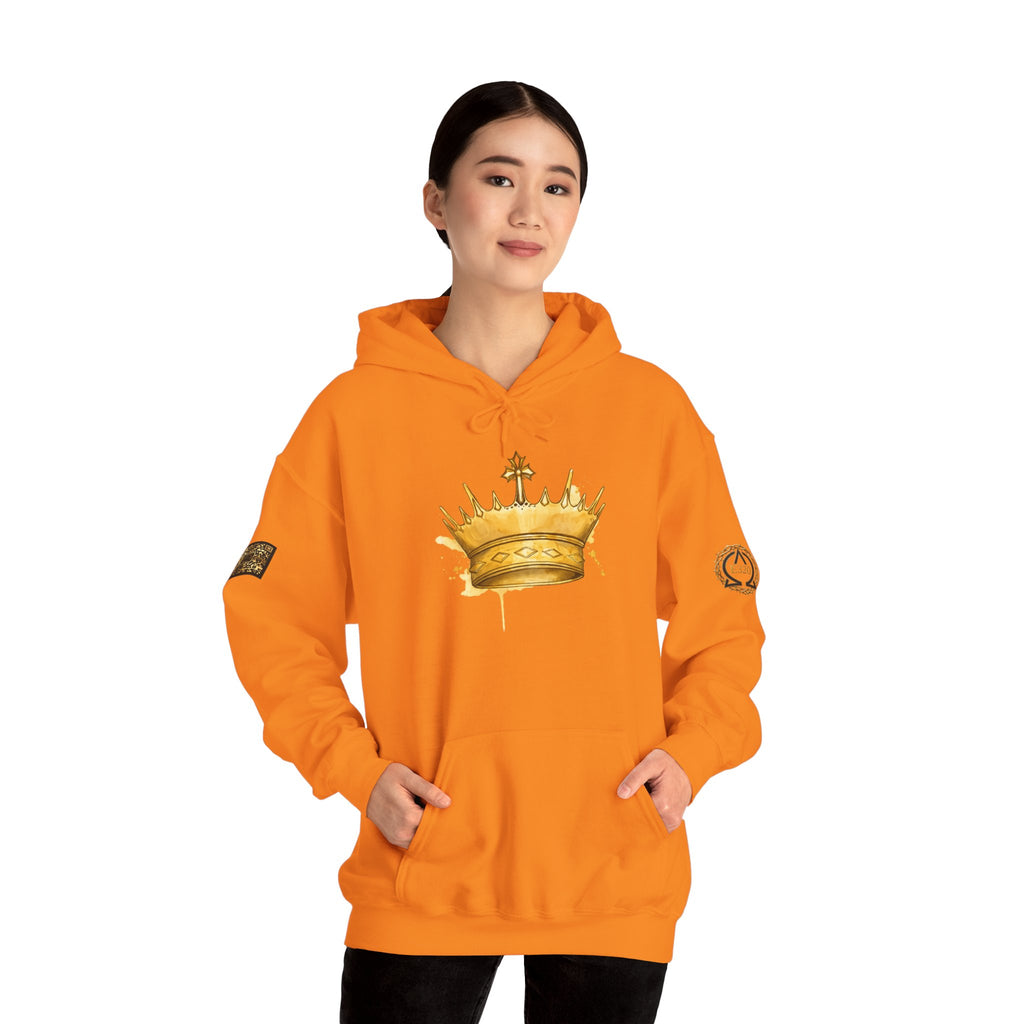 Gold Crown Hoodie — Regal Graphic Pullover for King/Queen Vibe