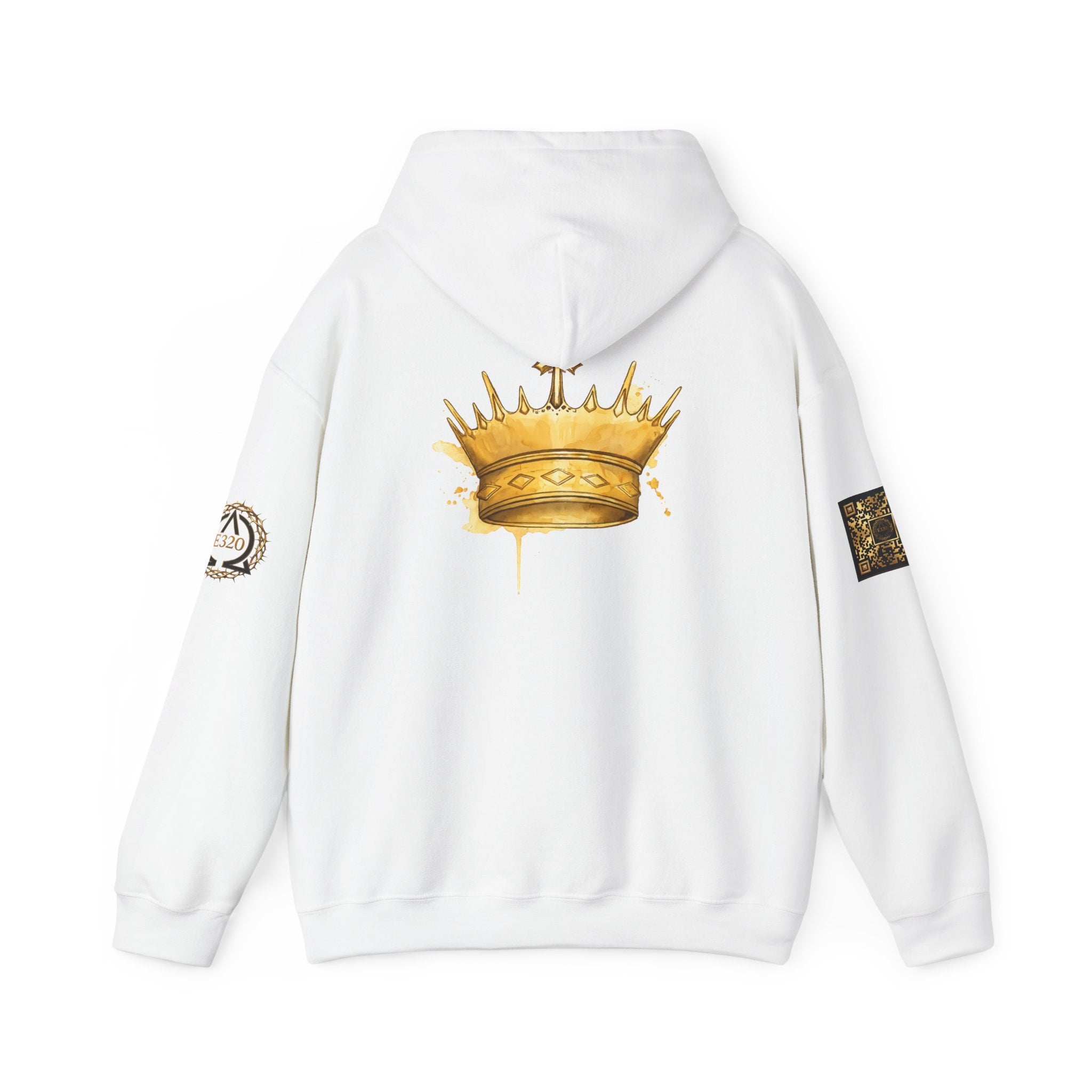 Gold Crown Hoodie — Regal Graphic Pullover for King/Queen Vibe