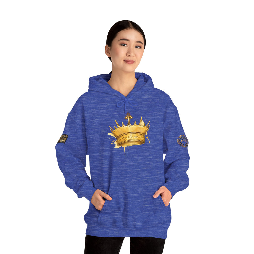 Gold Crown Hoodie — Regal Graphic Pullover for King/Queen Vibe