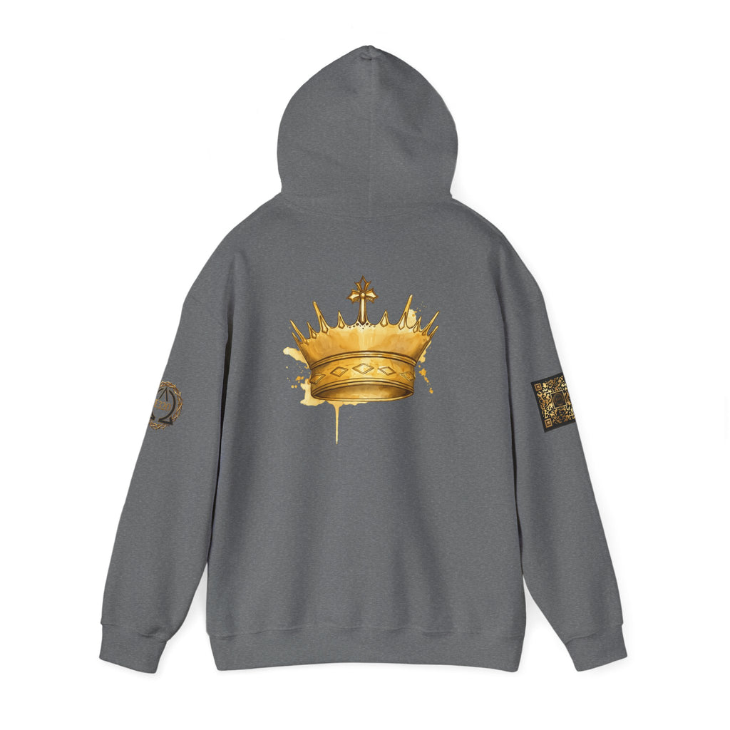 Gold Crown Hoodie — Regal Graphic Pullover for King/Queen Vibe