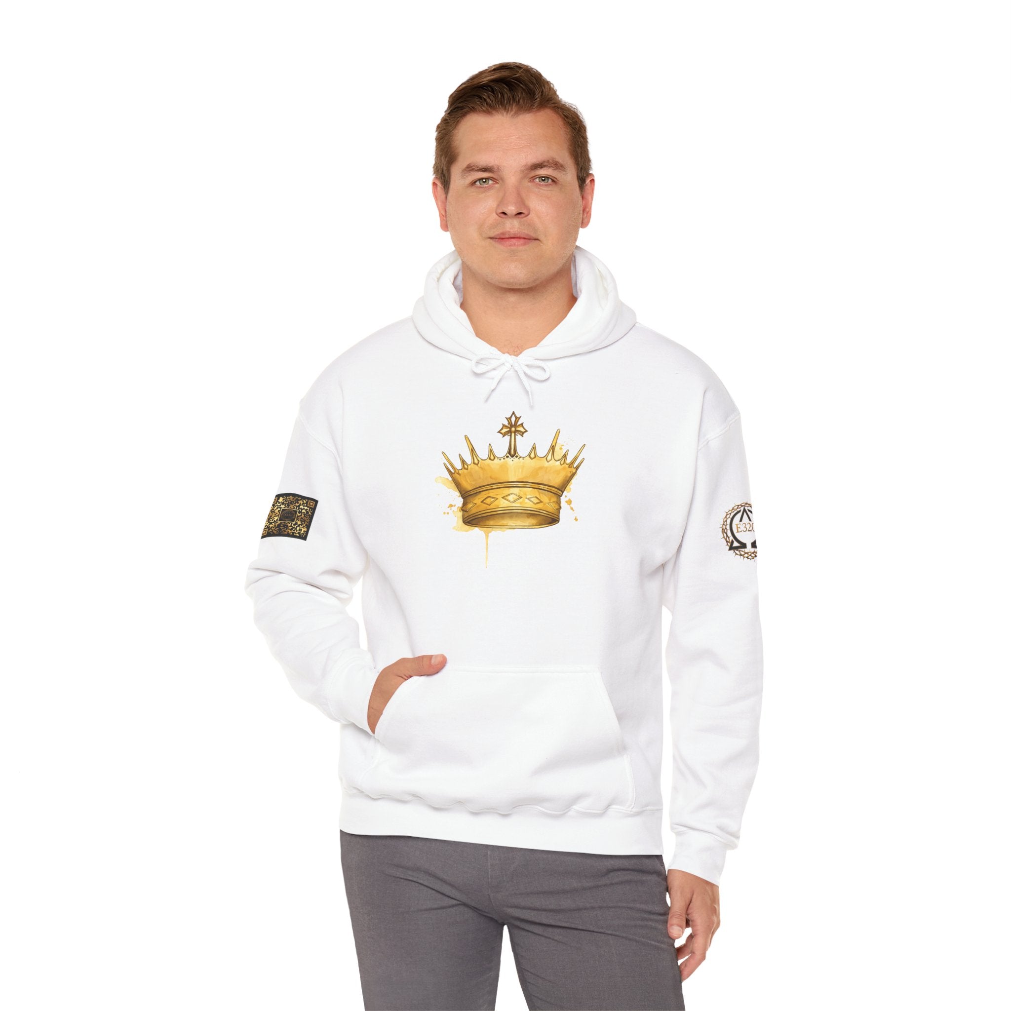 Gold Crown Hoodie — Regal Graphic Pullover for King/Queen Vibe
