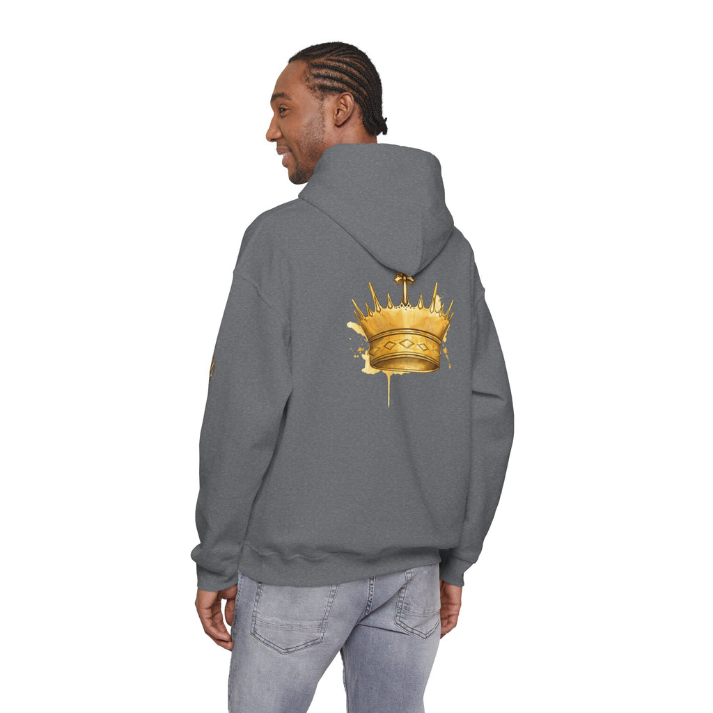 Gold Crown Hoodie — Regal Graphic Pullover for King/Queen Vibe