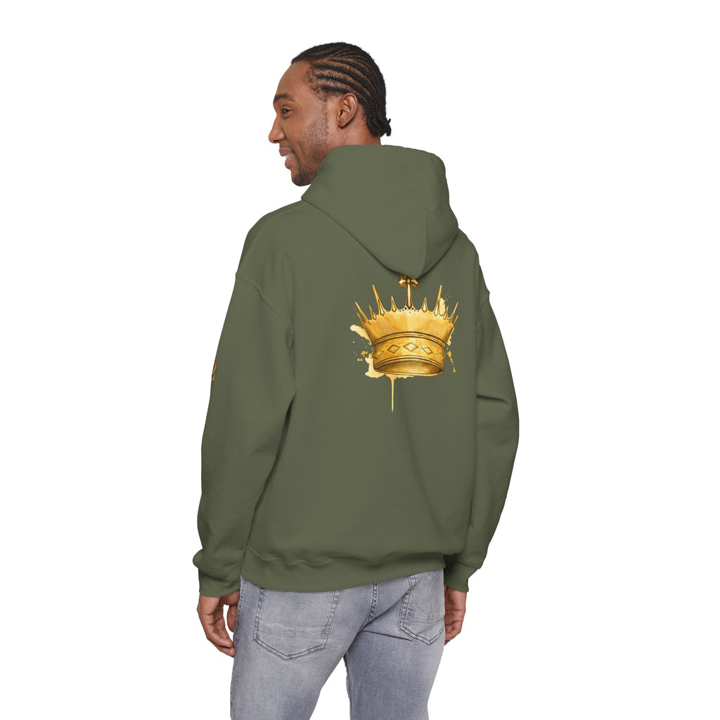 Gold Crown Hoodie — Regal Graphic Pullover for King/Queen Vibe