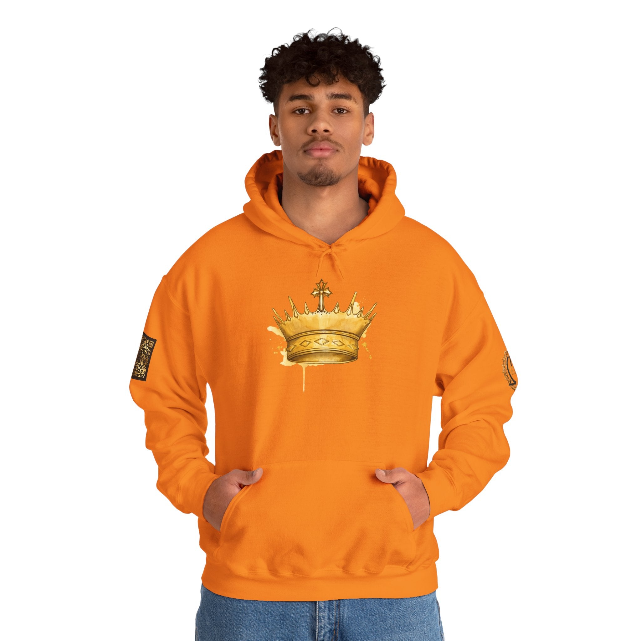 Gold Crown Hoodie — Regal Graphic Pullover for King/Queen Vibe