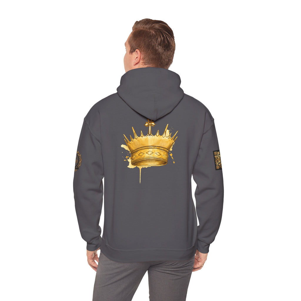 Gold Crown Hoodie — Regal Graphic Pullover for King/Queen Vibe