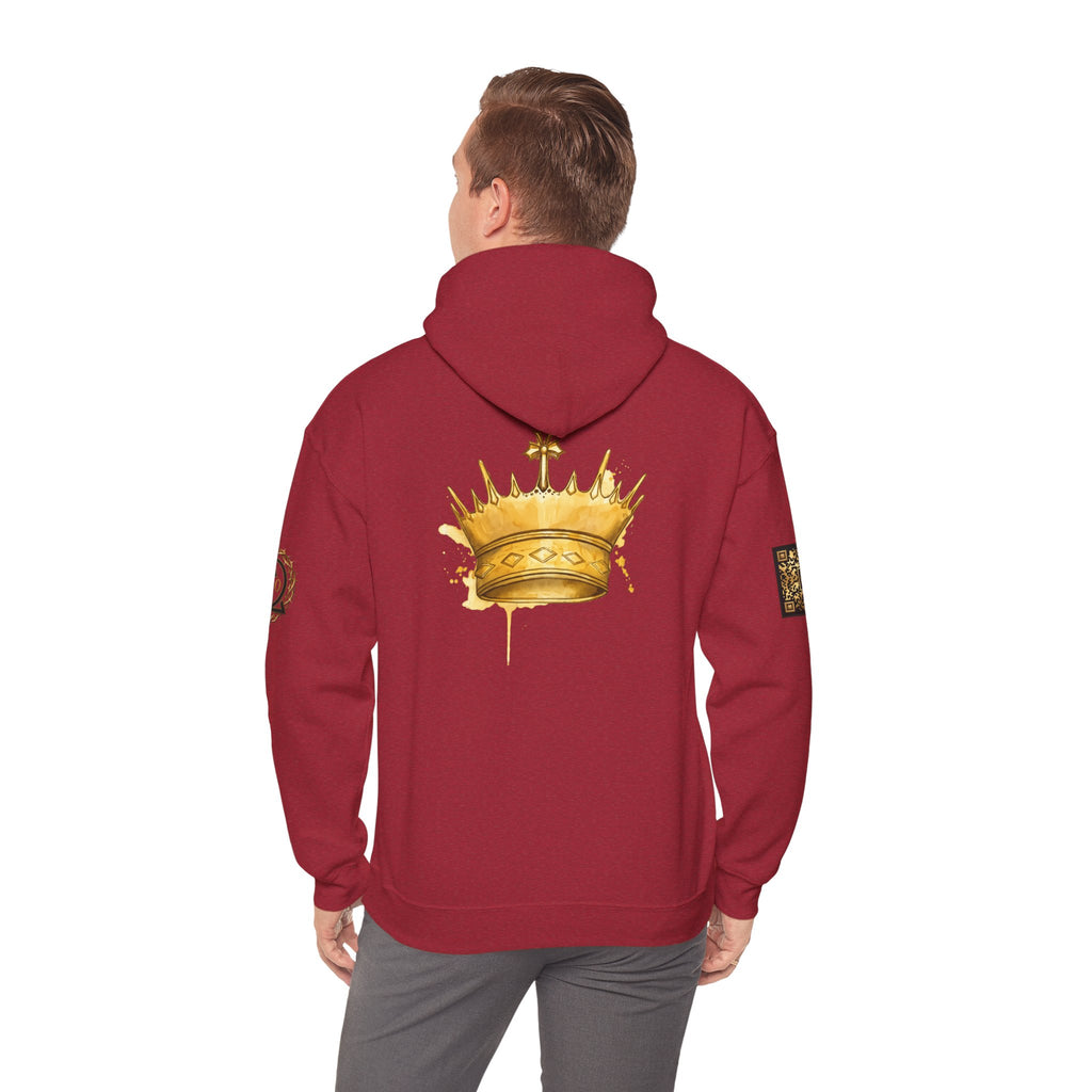 Gold Crown Hoodie — Regal Graphic Pullover for King/Queen Vibe