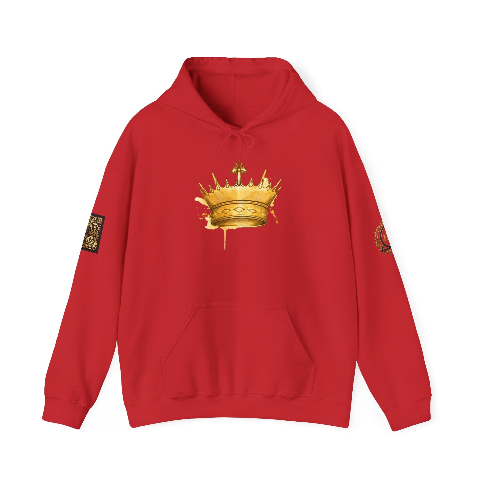 Gold Crown Hoodie — Regal Graphic Pullover for King/Queen Vibe