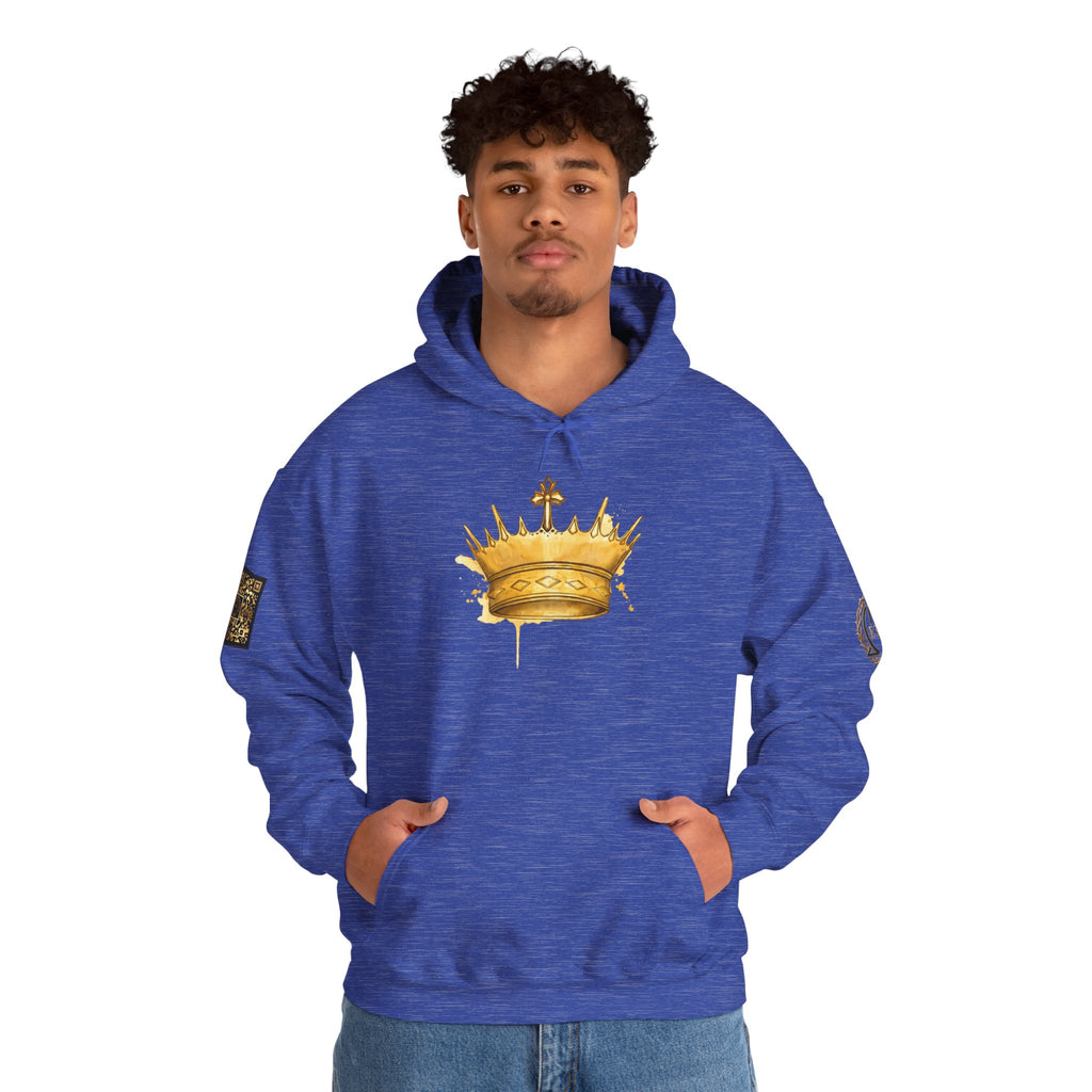Gold Crown Hoodie — Regal Graphic Pullover for King/Queen Vibe