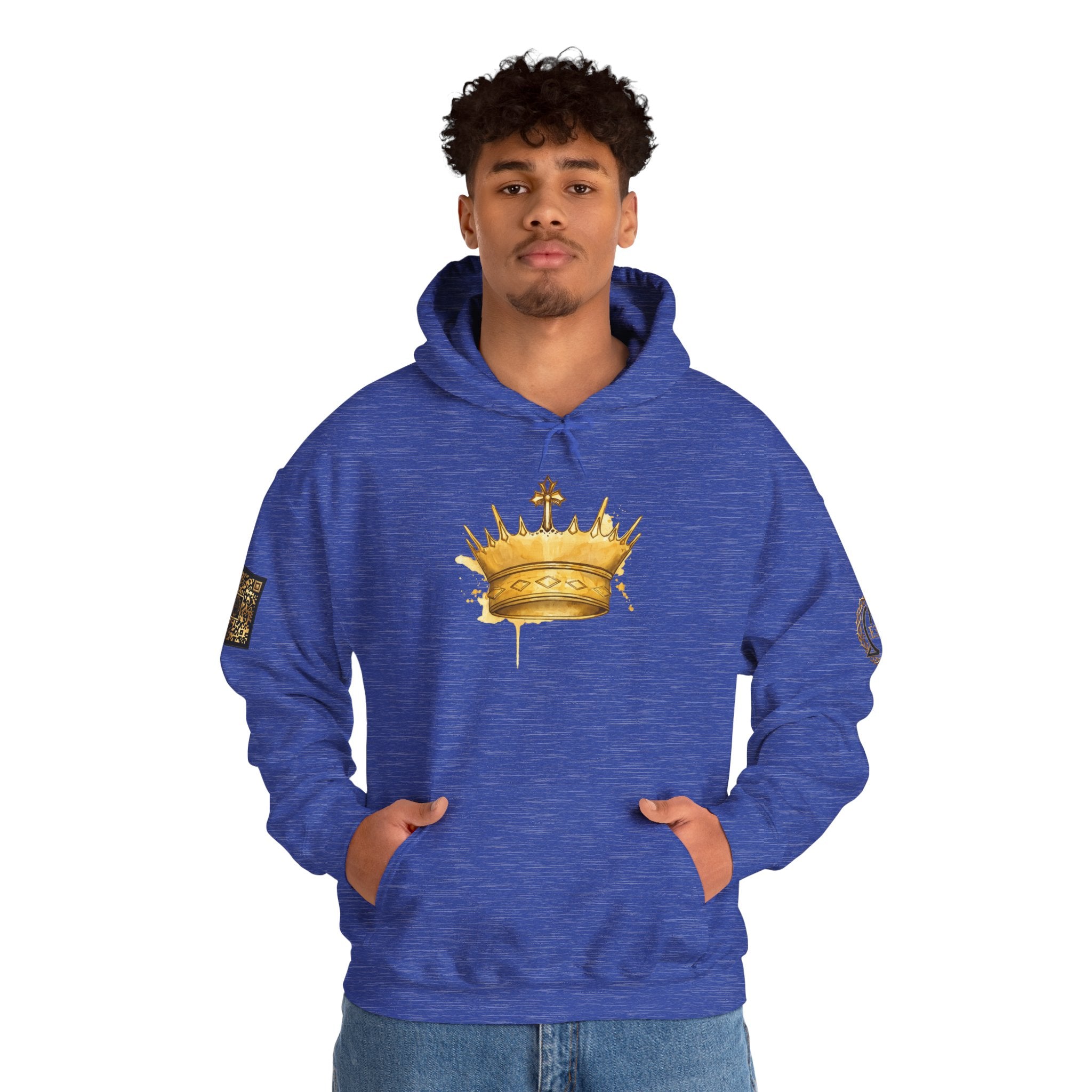 Gold Crown Hoodie — Regal Graphic Pullover for King/Queen Vibe