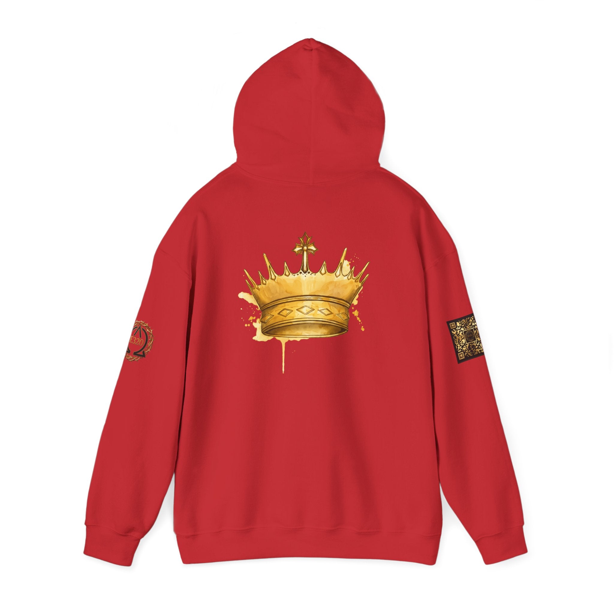 Gold Crown Hoodie — Regal Graphic Pullover for King/Queen Vibe