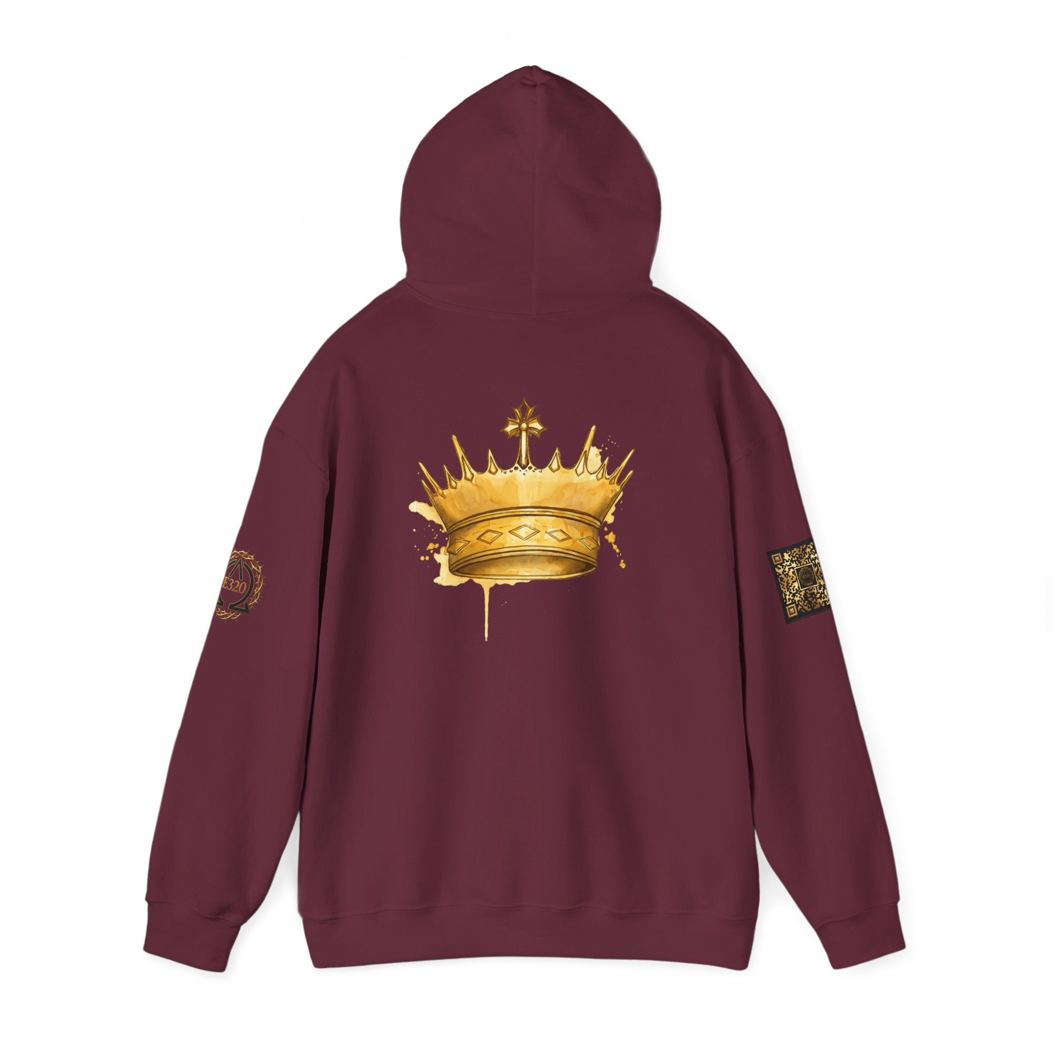 Gold Crown Hoodie — Regal Graphic Pullover for King/Queen Vibe