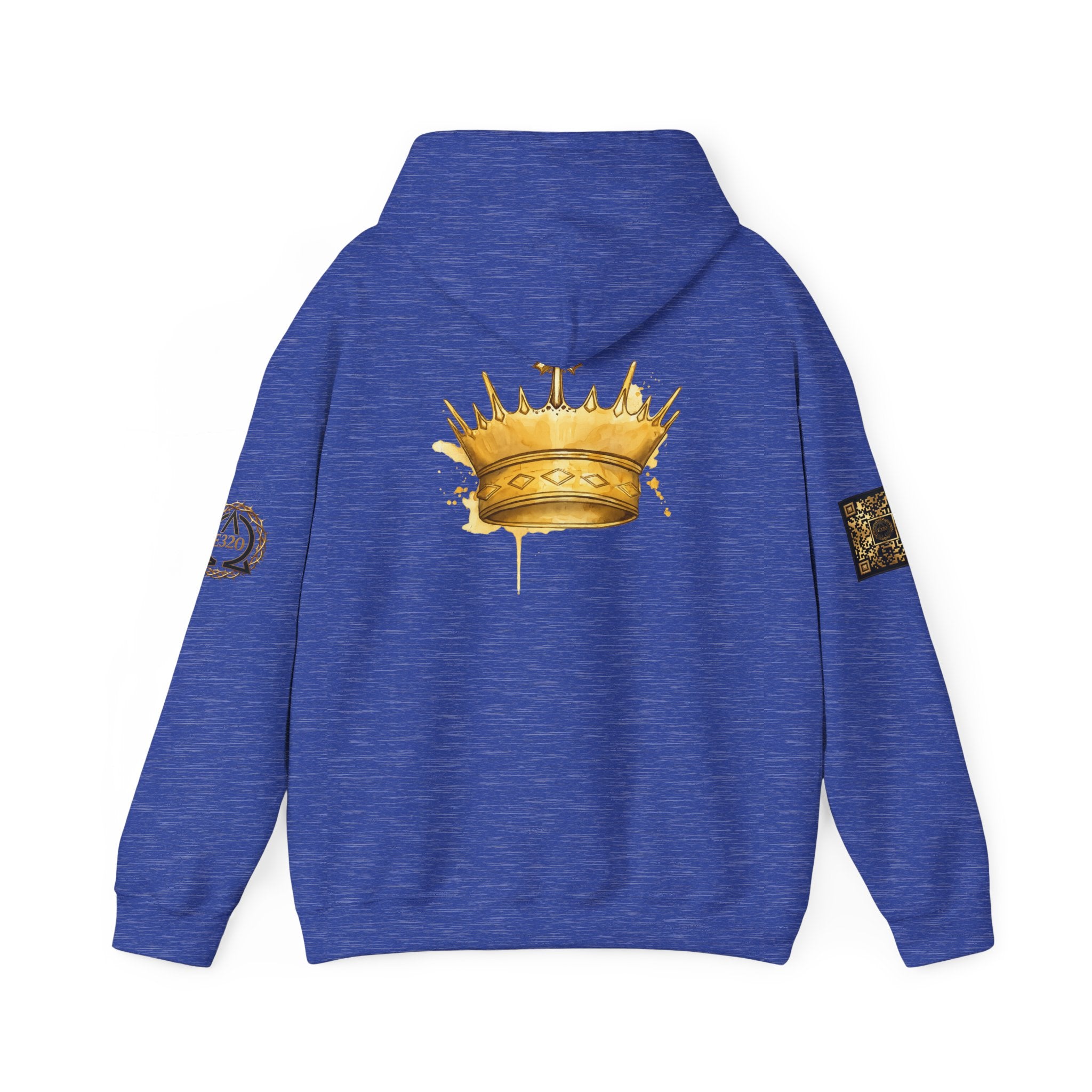 Gold Crown Hoodie — Regal Graphic Pullover for King/Queen Vibe