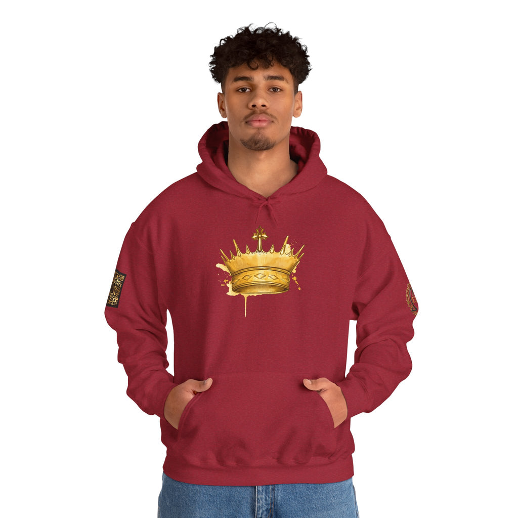Gold Crown Hoodie — Regal Graphic Pullover for King/Queen Vibe