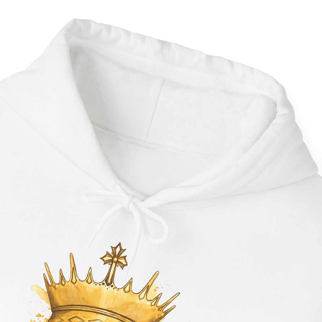 Gold Crown Hoodie — Regal Graphic Pullover for King/Queen Vibe