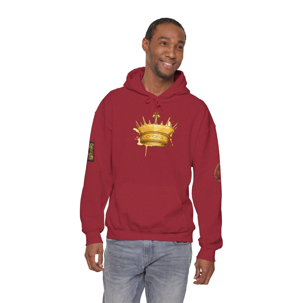 Gold Crown Hoodie — Regal Graphic Pullover for King/Queen Vibe