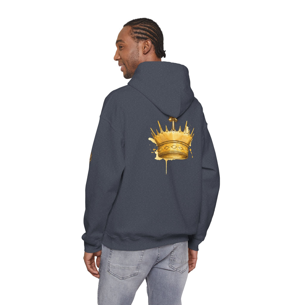 Gold Crown Hoodie — Regal Graphic Pullover for King/Queen Vibe