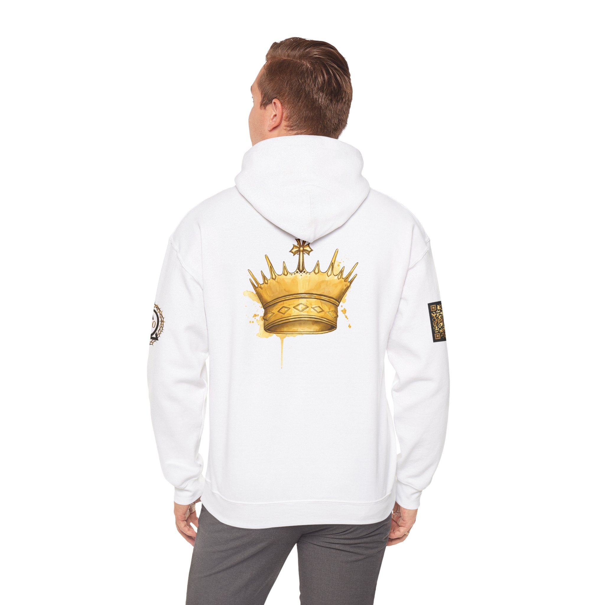 Gold Crown Hoodie — Regal Graphic Pullover for King/Queen Vibe