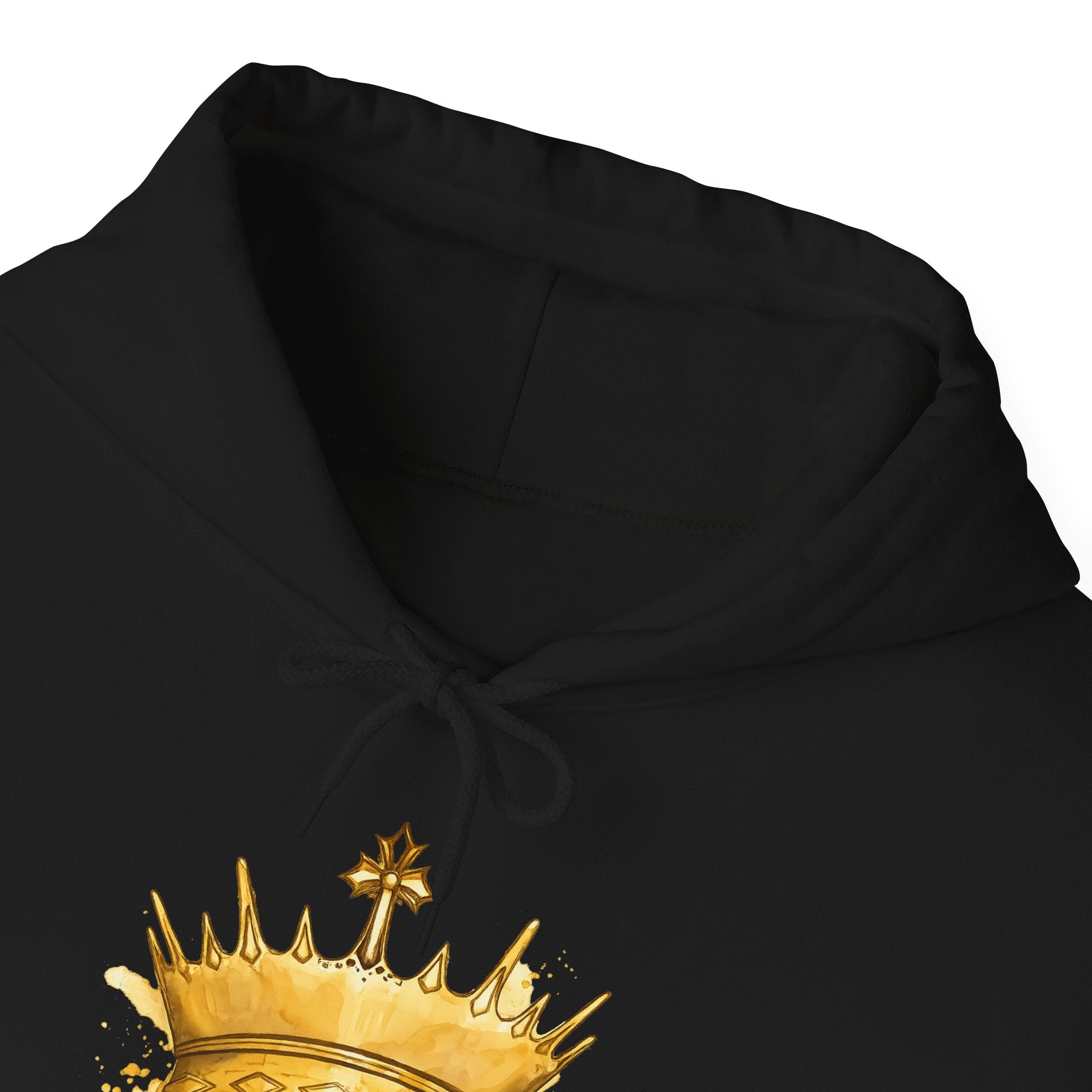 Gold Crown Hoodie — Regal Graphic Pullover for King/Queen Vibe