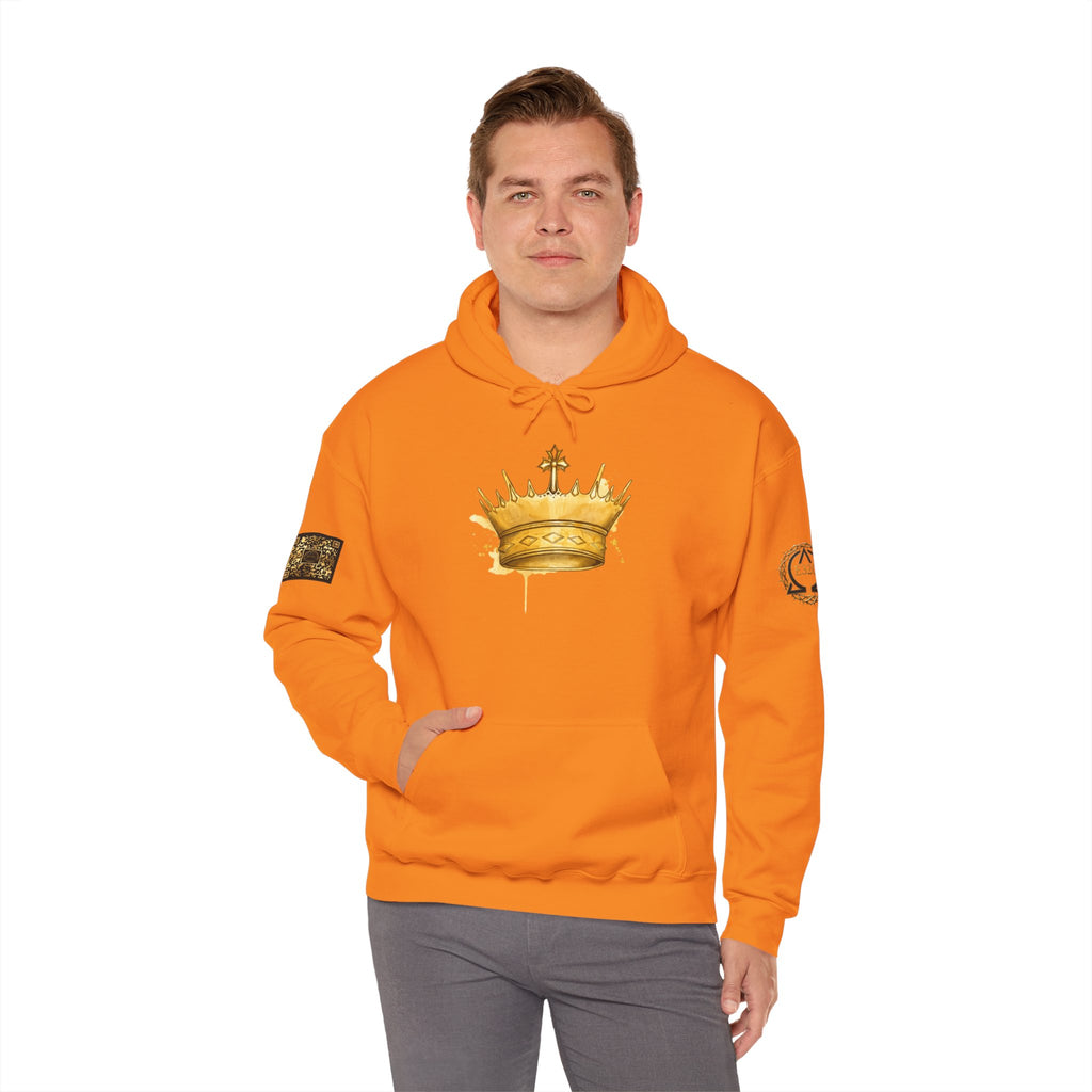 Gold Crown Hoodie — Regal Graphic Pullover for King/Queen Vibe