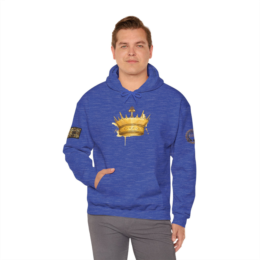 Gold Crown Hoodie — Regal Graphic Pullover for King/Queen Vibe
