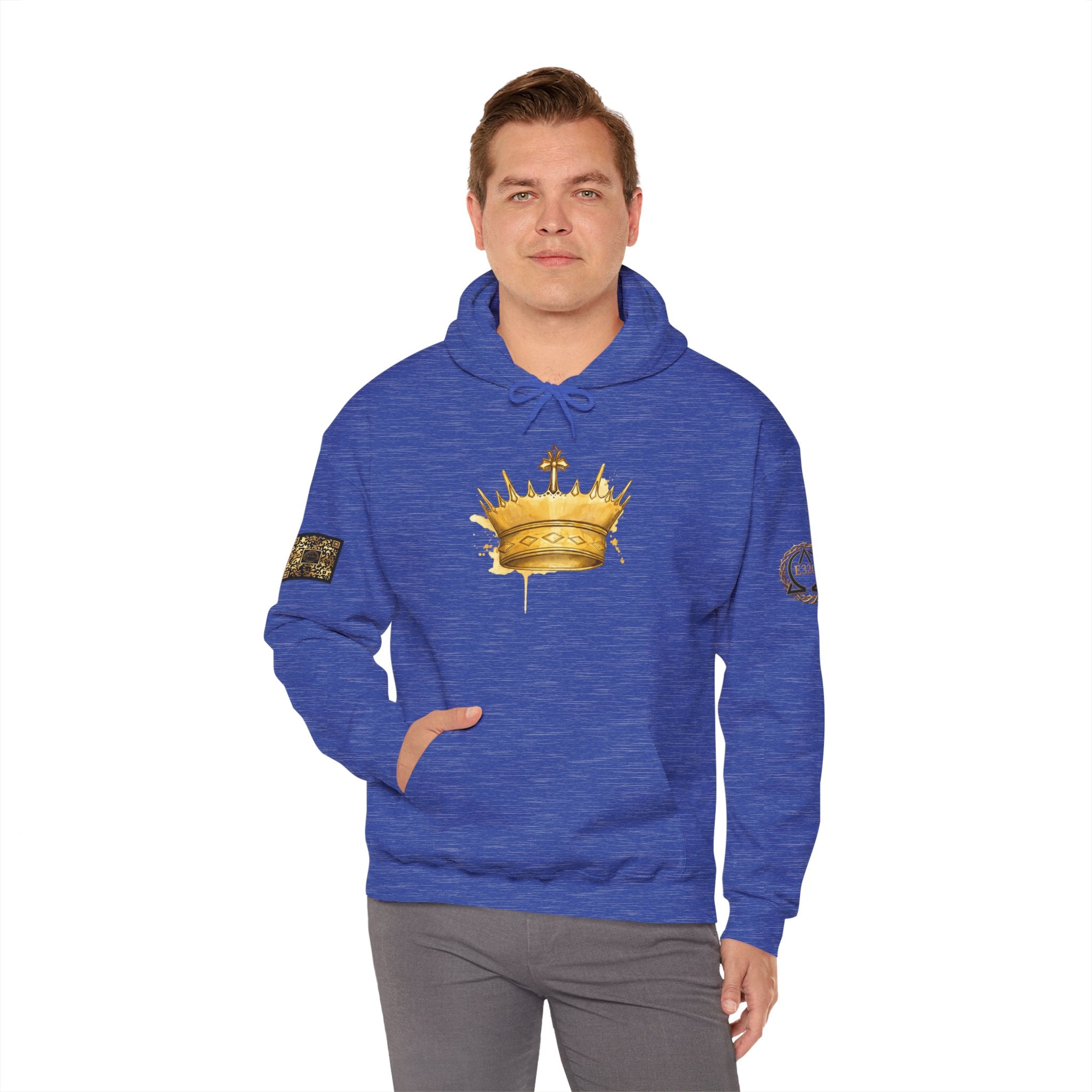Gold Crown Hoodie — Regal Graphic Pullover for King/Queen Vibe