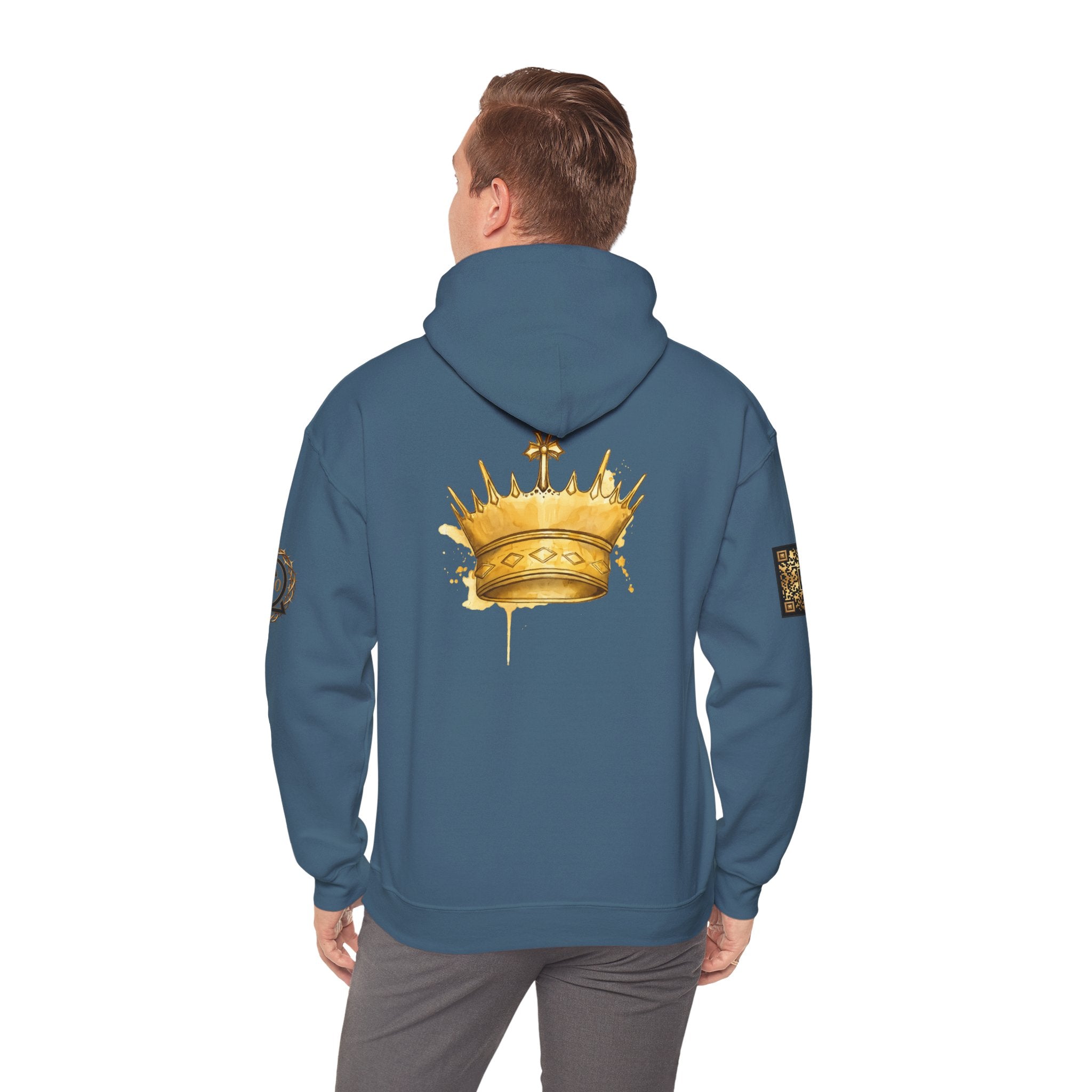 Gold Crown Hoodie — Regal Graphic Pullover for King/Queen Vibe
