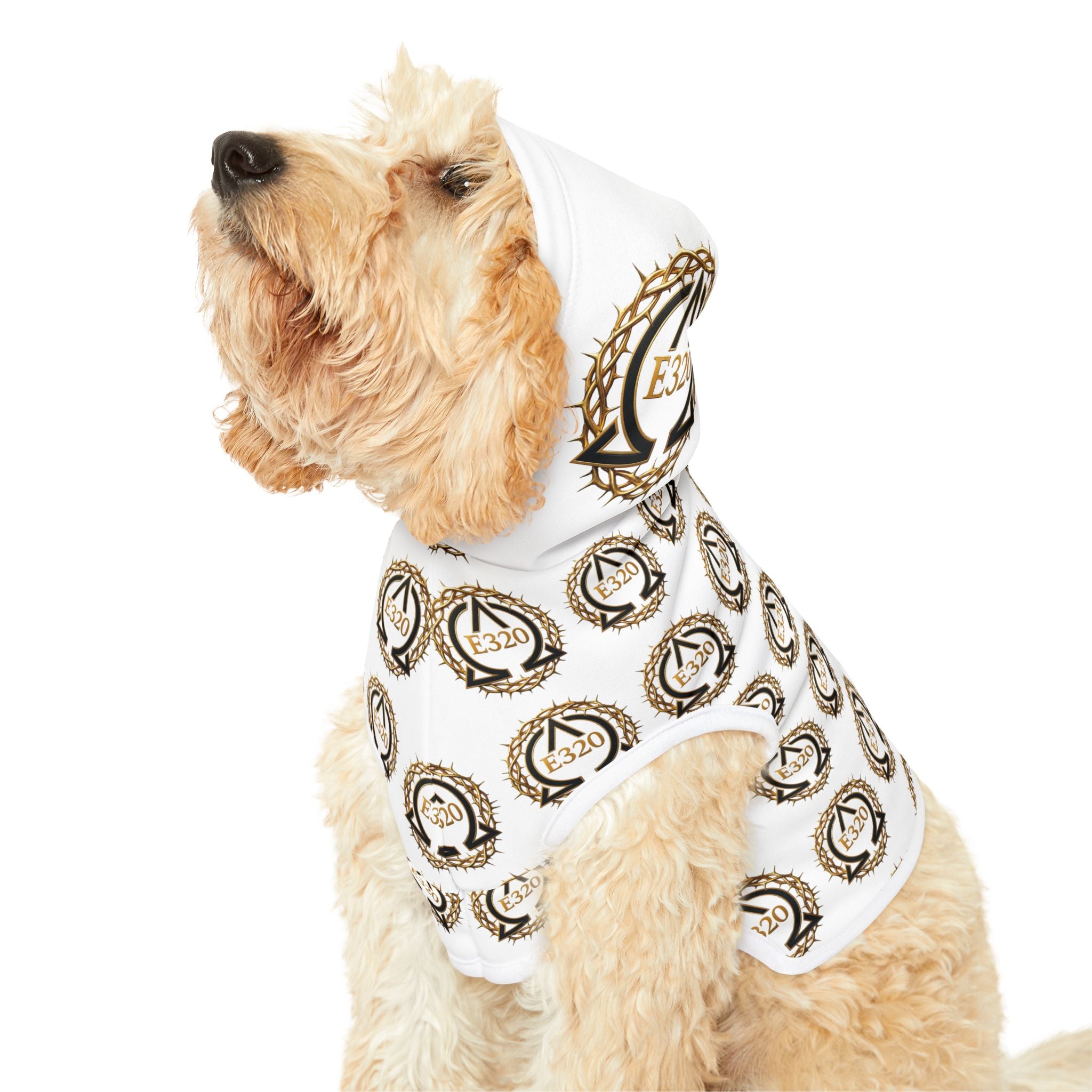 Pet Hoodie — Golden Crown Alpha and Omega Patterned Dog & Cat Hoodie