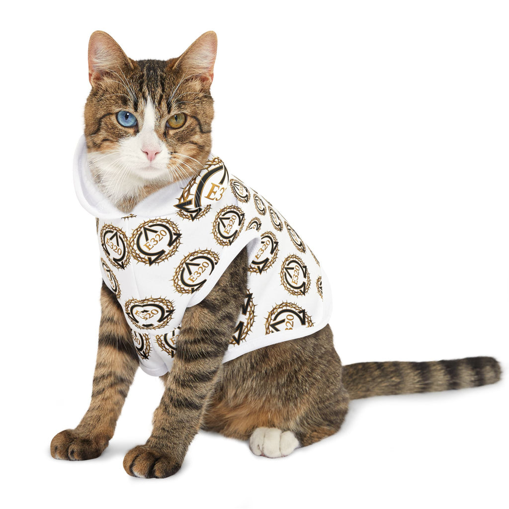 Pet Hoodie — Golden Crown Alpha and Omega Patterned Dog & Cat Hoodie