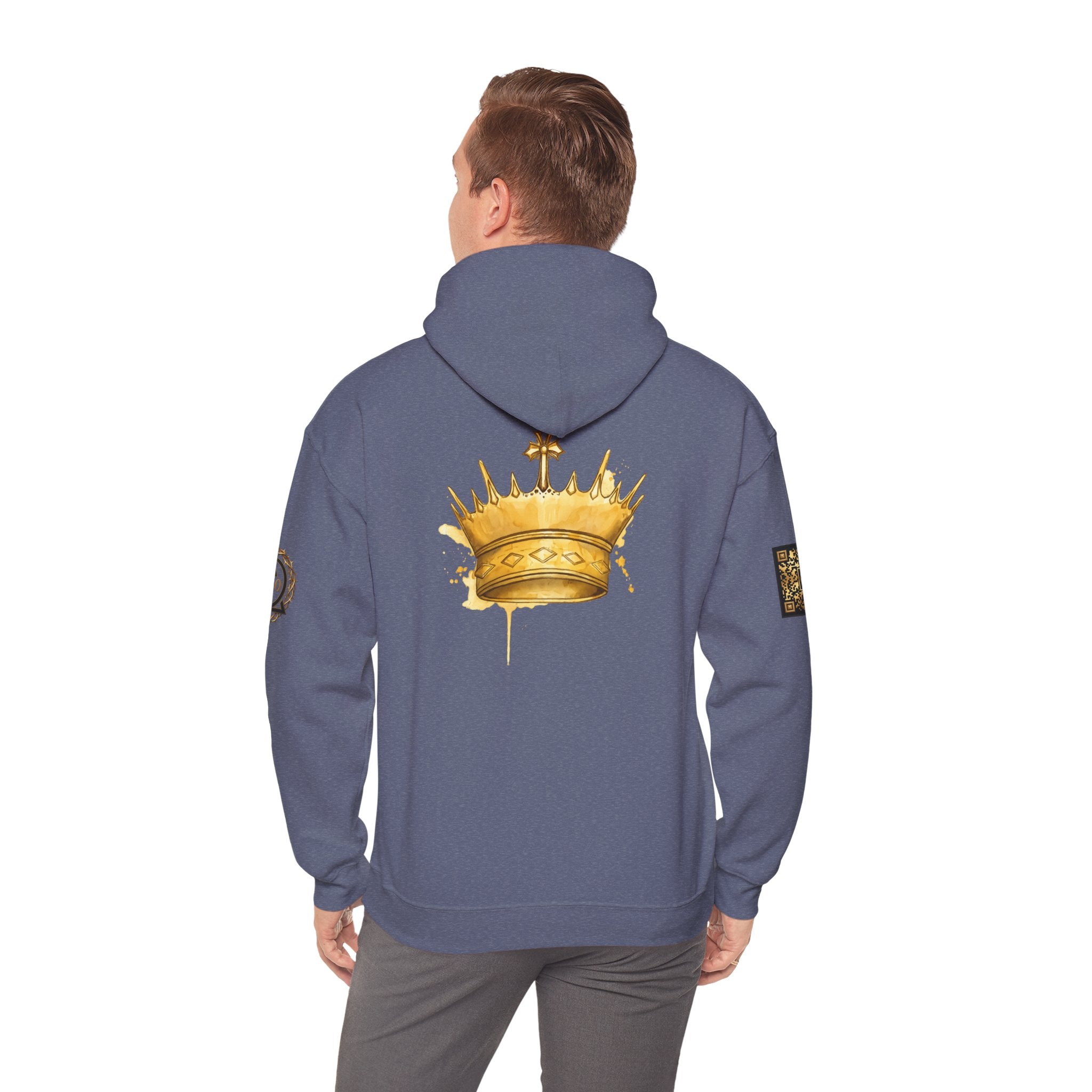 Gold Crown Hoodie — Regal Graphic Pullover for King/Queen Vibe
