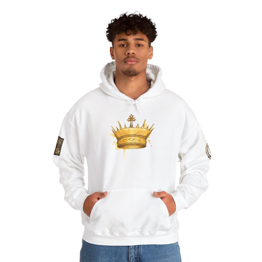 Gold Crown Hoodie — Regal Graphic Pullover for King/Queen Vibe
