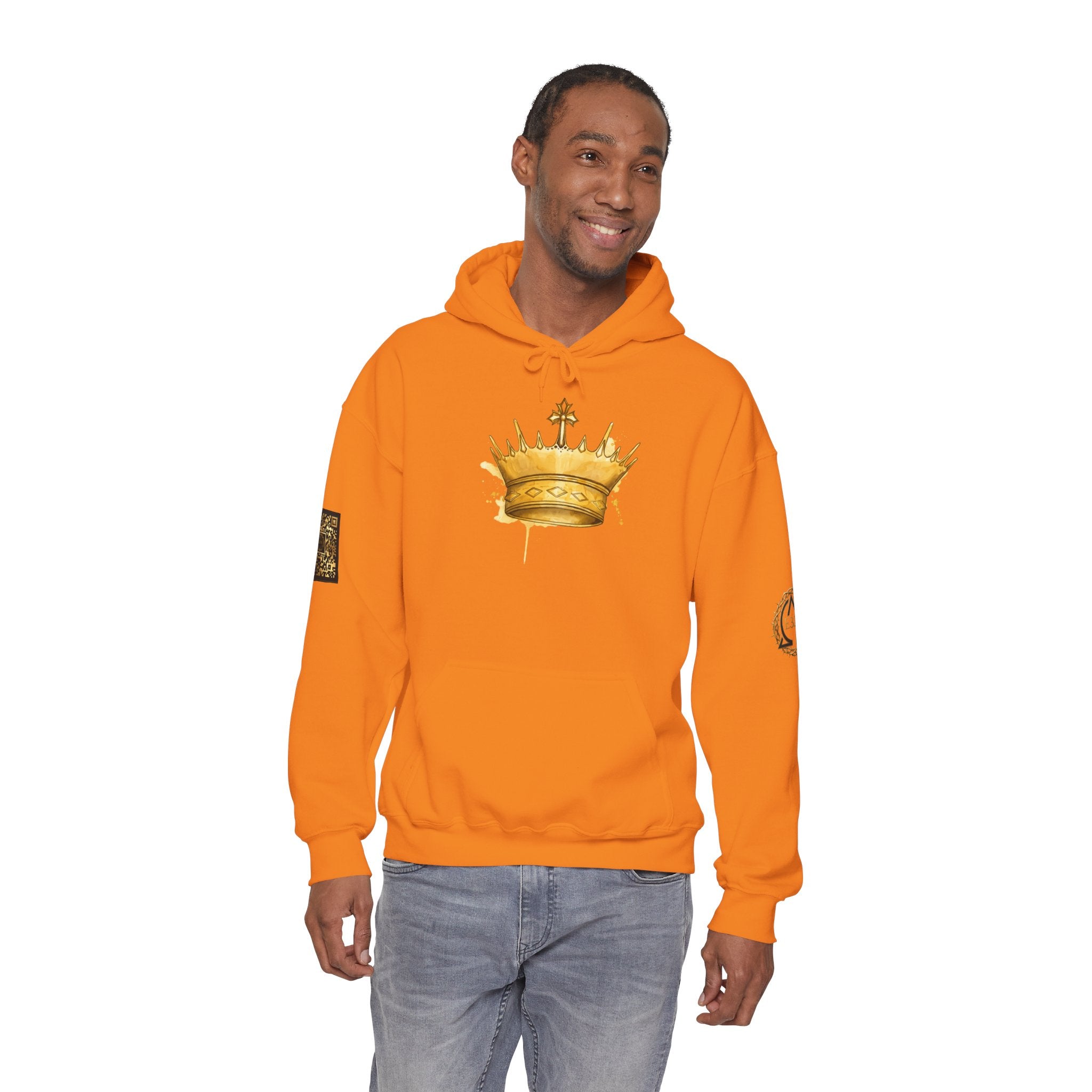 Gold Crown Hoodie — Regal Graphic Pullover for King/Queen Vibe