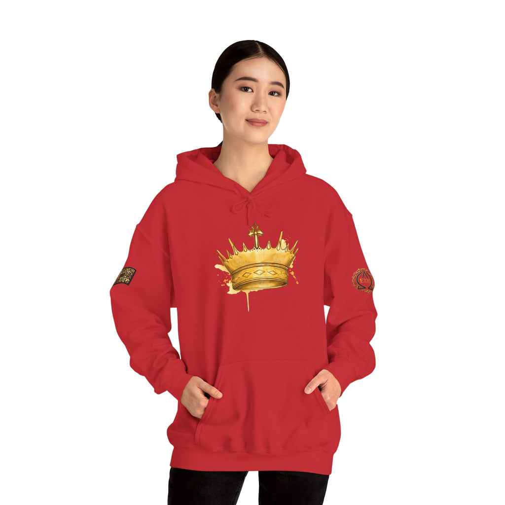 Gold Crown Hoodie — Regal Graphic Pullover for King/Queen Vibe
