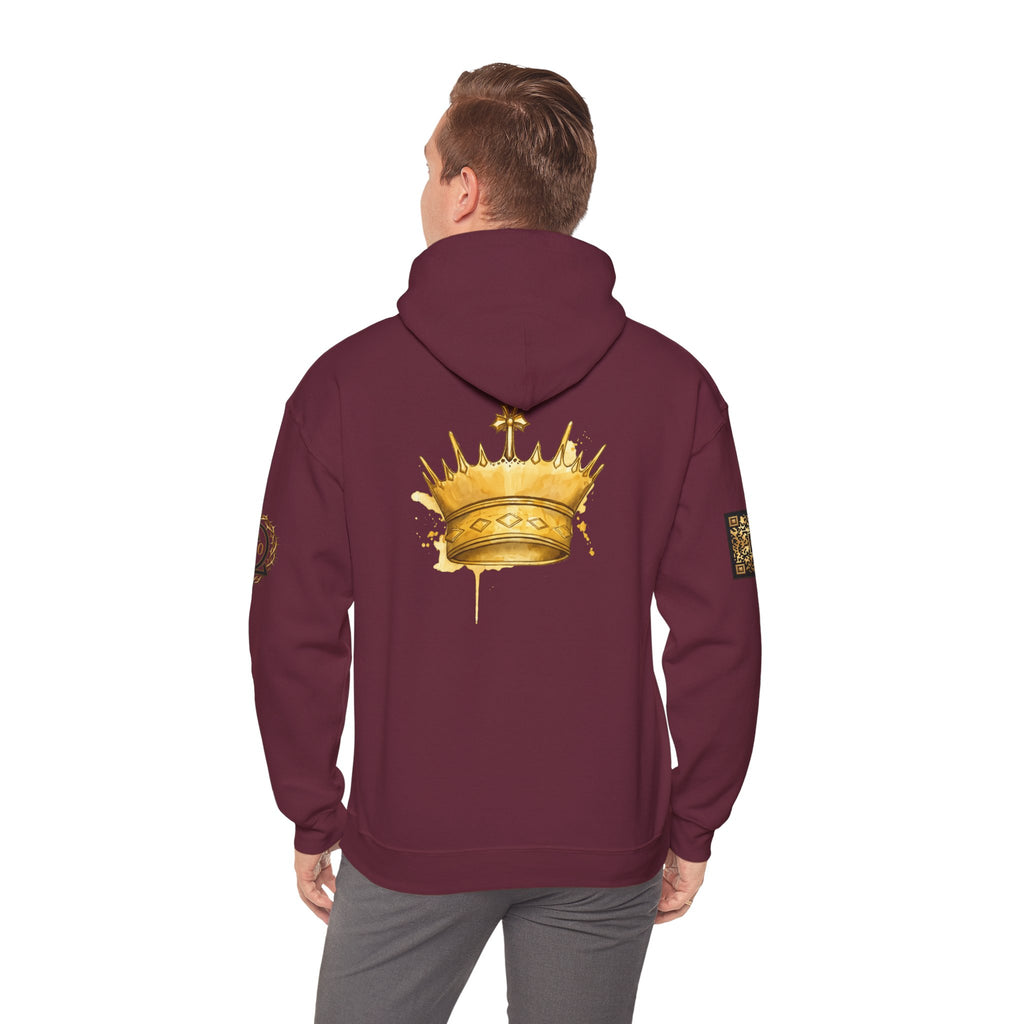 Gold Crown Hoodie — Regal Graphic Pullover for King/Queen Vibe