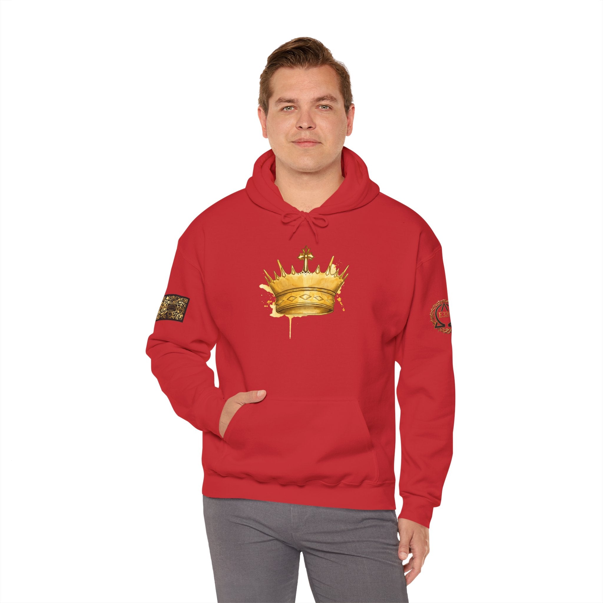 Gold Crown Hoodie — Regal Graphic Pullover for King/Queen Vibe