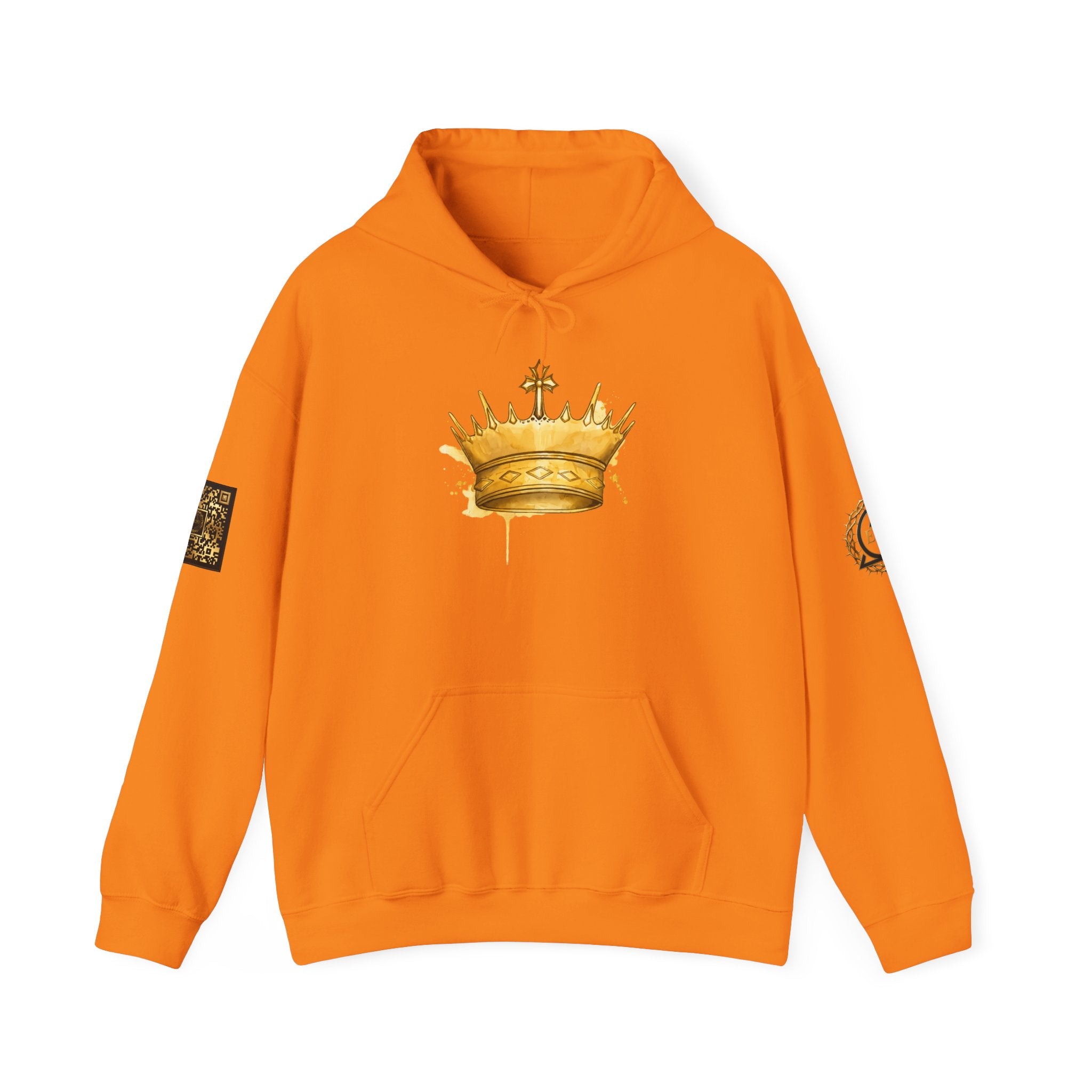 Gold Crown Hoodie — Regal Graphic Pullover for King/Queen Vibe