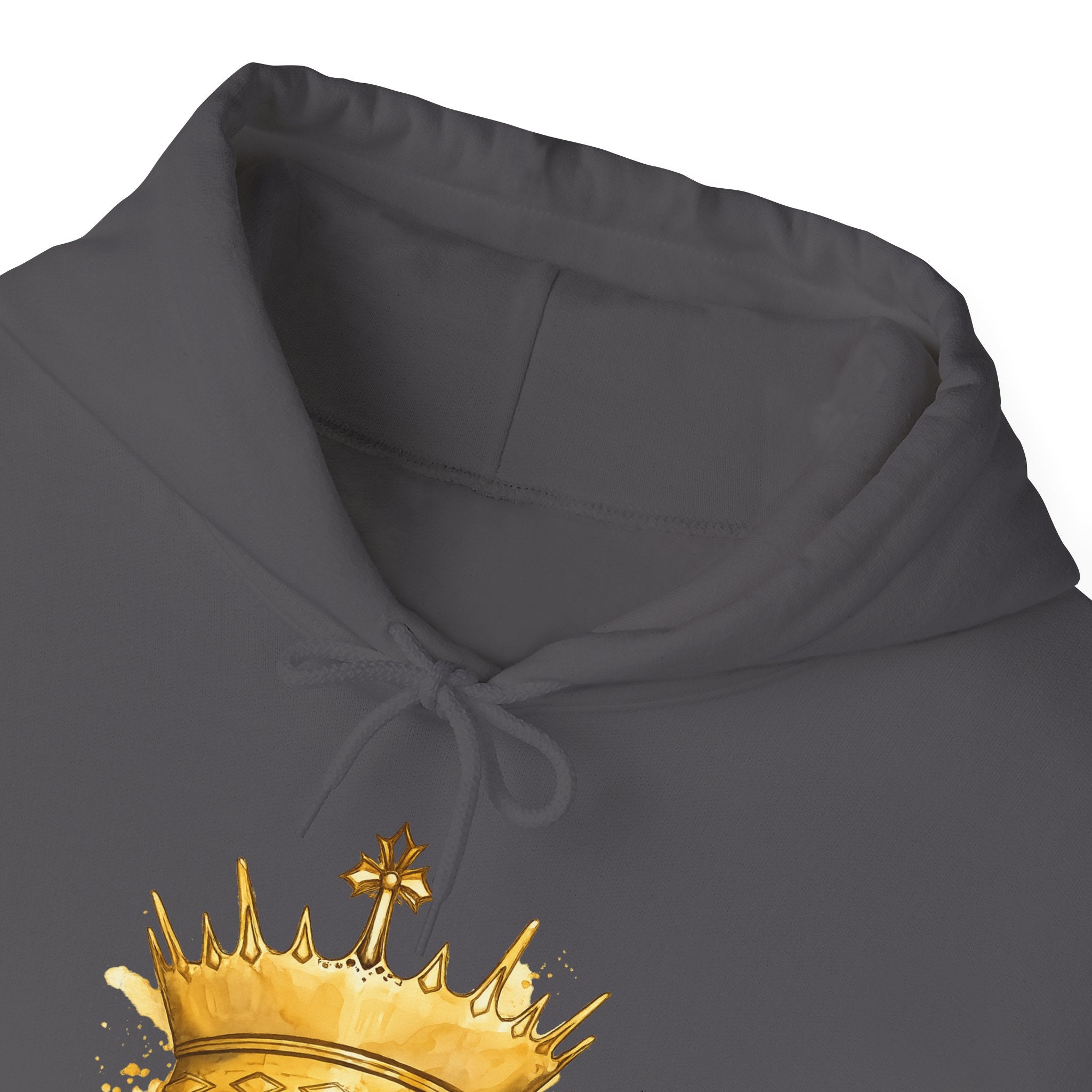 Gold Crown Hoodie — Regal Graphic Pullover for King/Queen Vibe