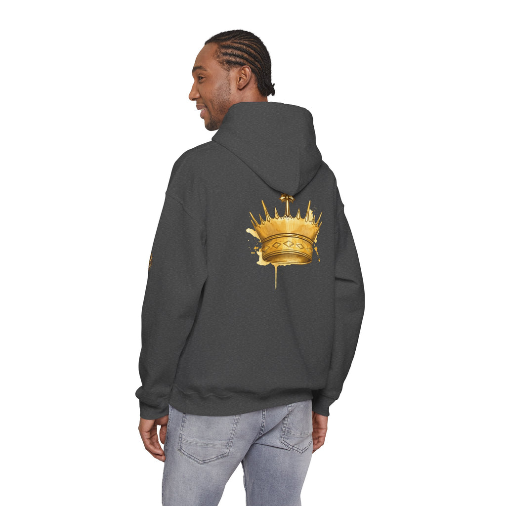 Gold Crown Hoodie — Regal Graphic Pullover for King/Queen Vibe