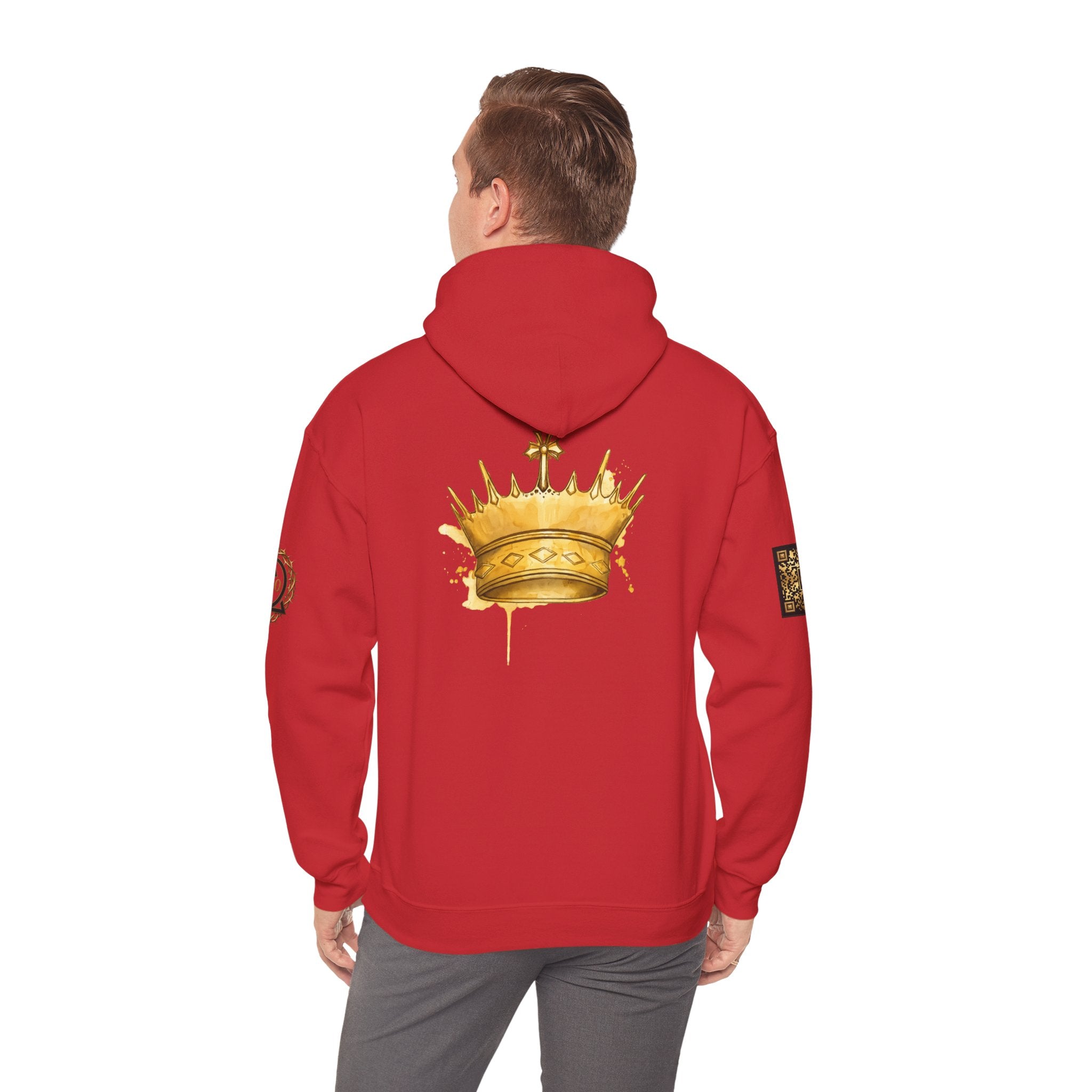 Gold Crown Hoodie — Regal Graphic Pullover for King/Queen Vibe