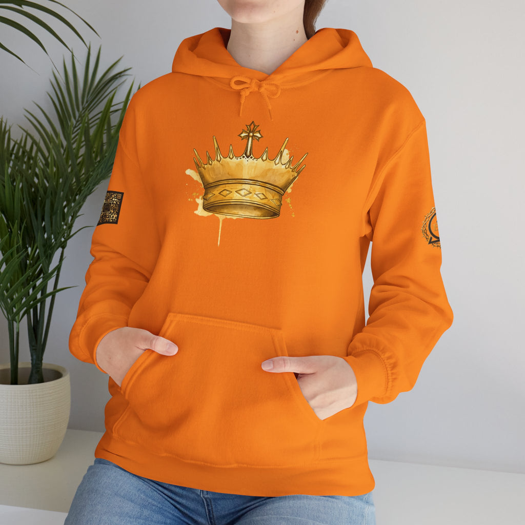 Gold Crown Hoodie — Regal Graphic Pullover for King/Queen Vibe