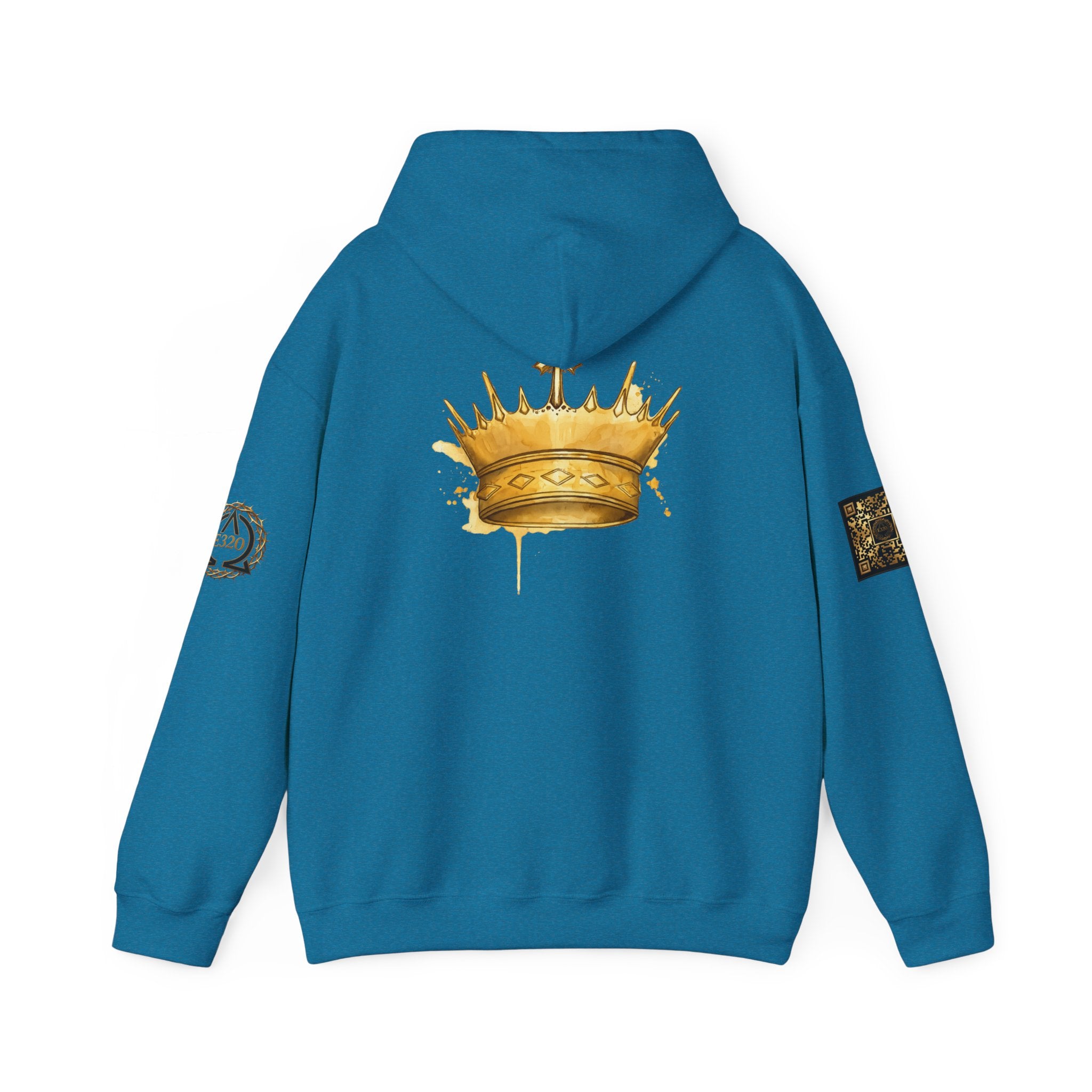 Gold Crown Hoodie — Regal Graphic Pullover for King/Queen Vibe